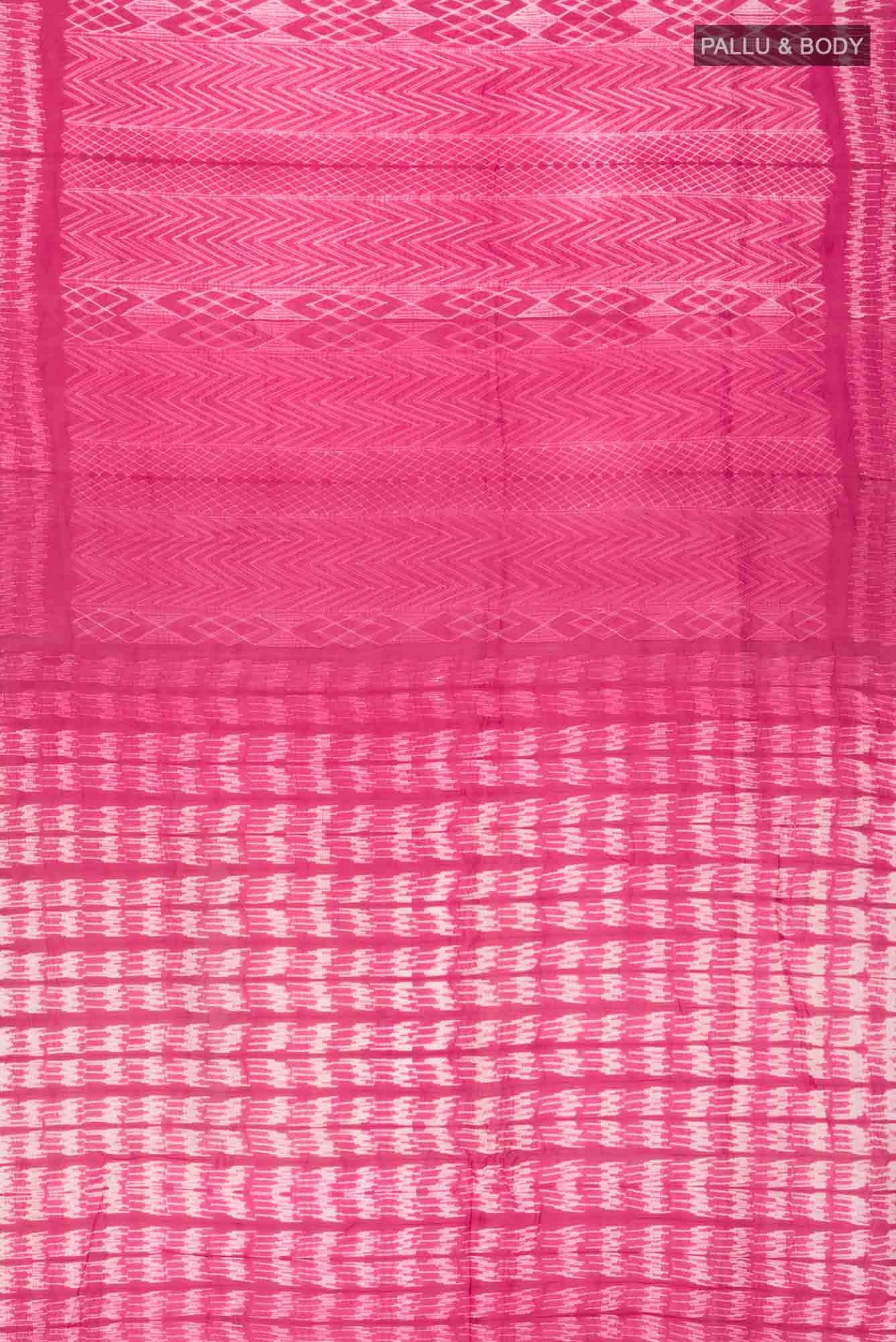 Pink Chanderi Silk Cotton Saree