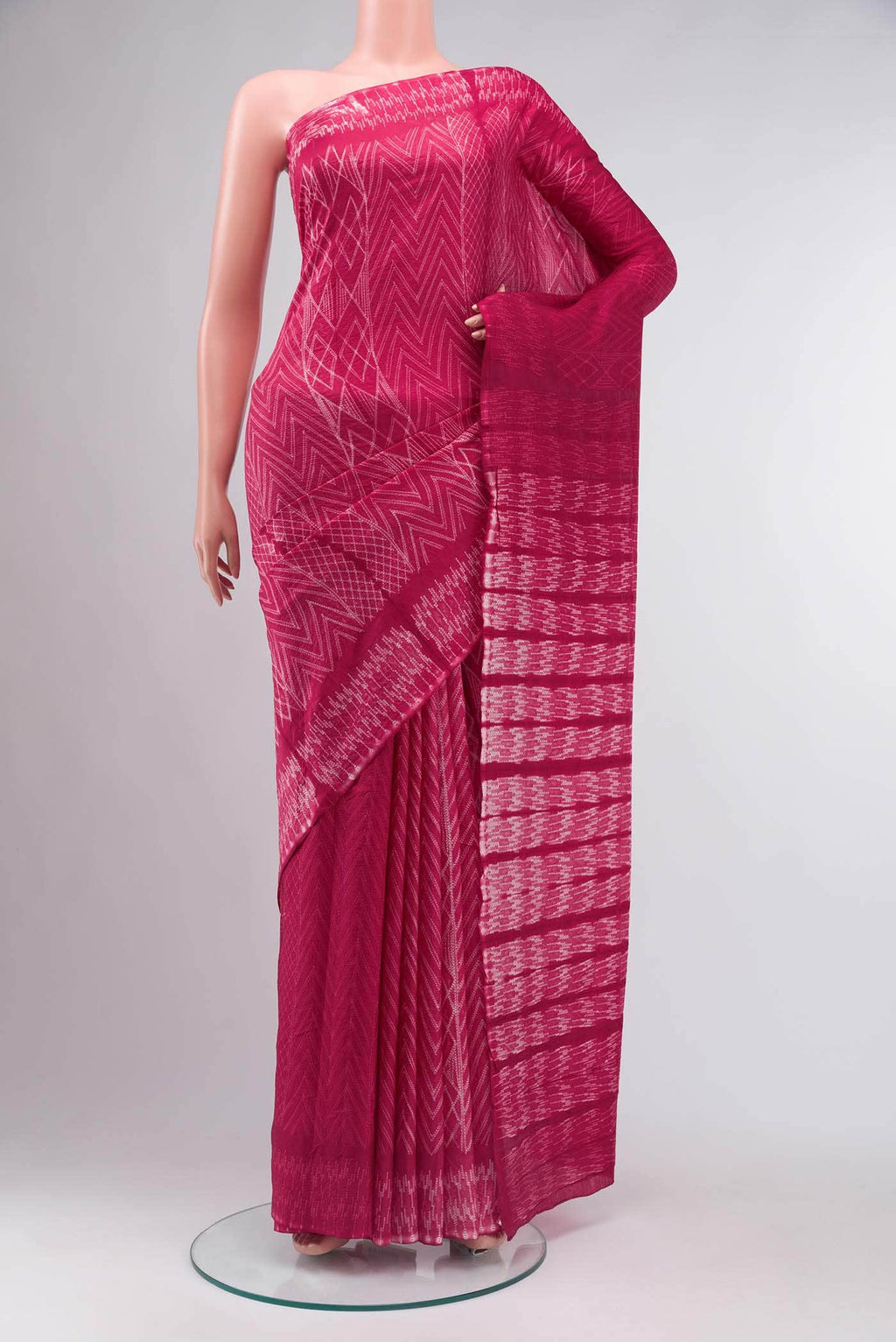 Red Tussar Silk Saree