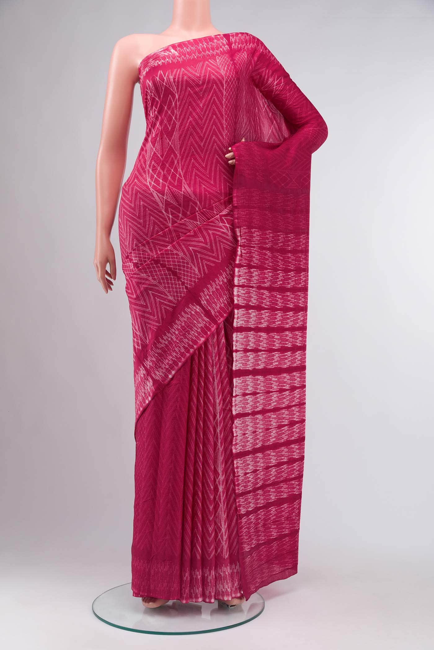 Red Tussar Silk Saree