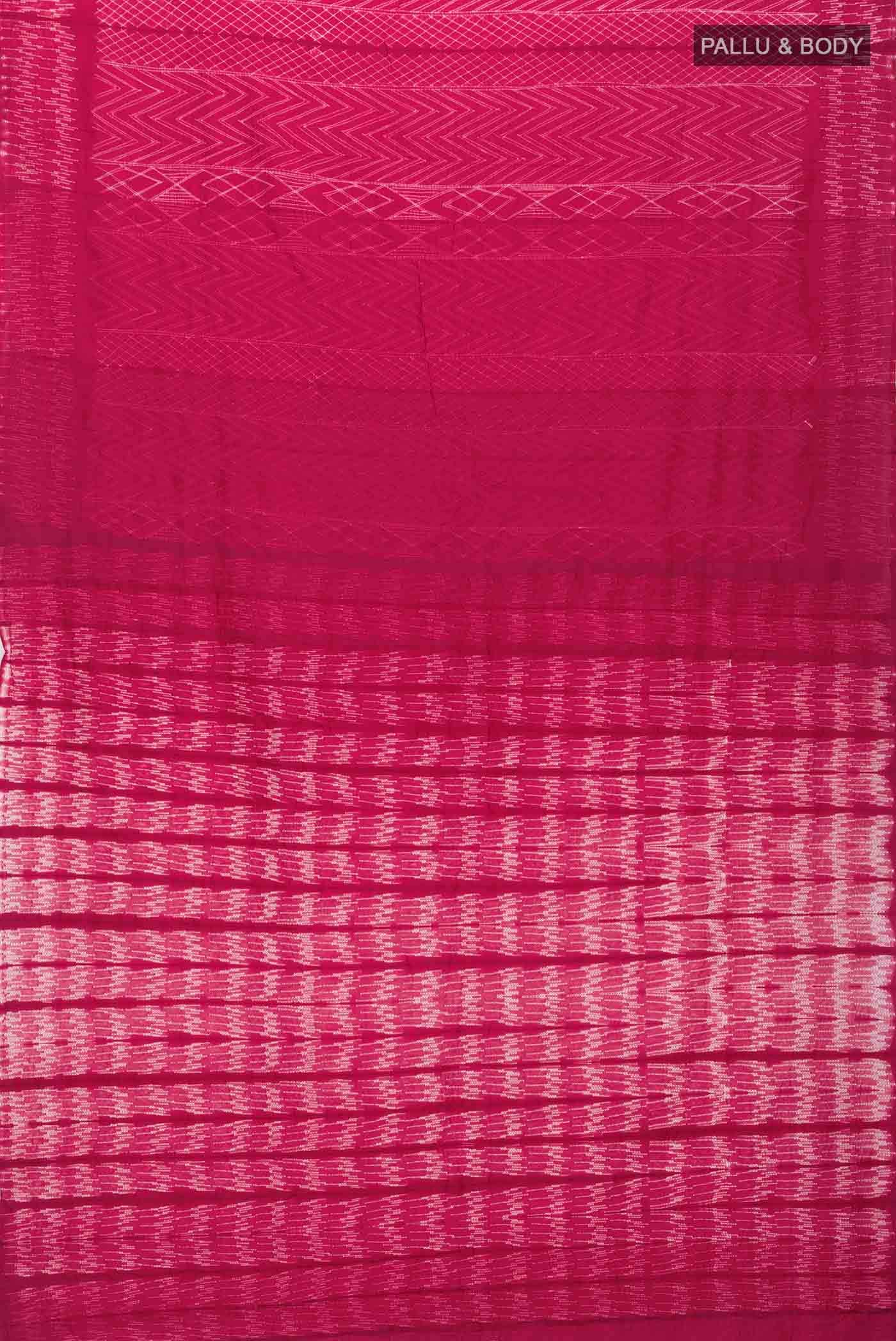 Red Tussar Silk Saree