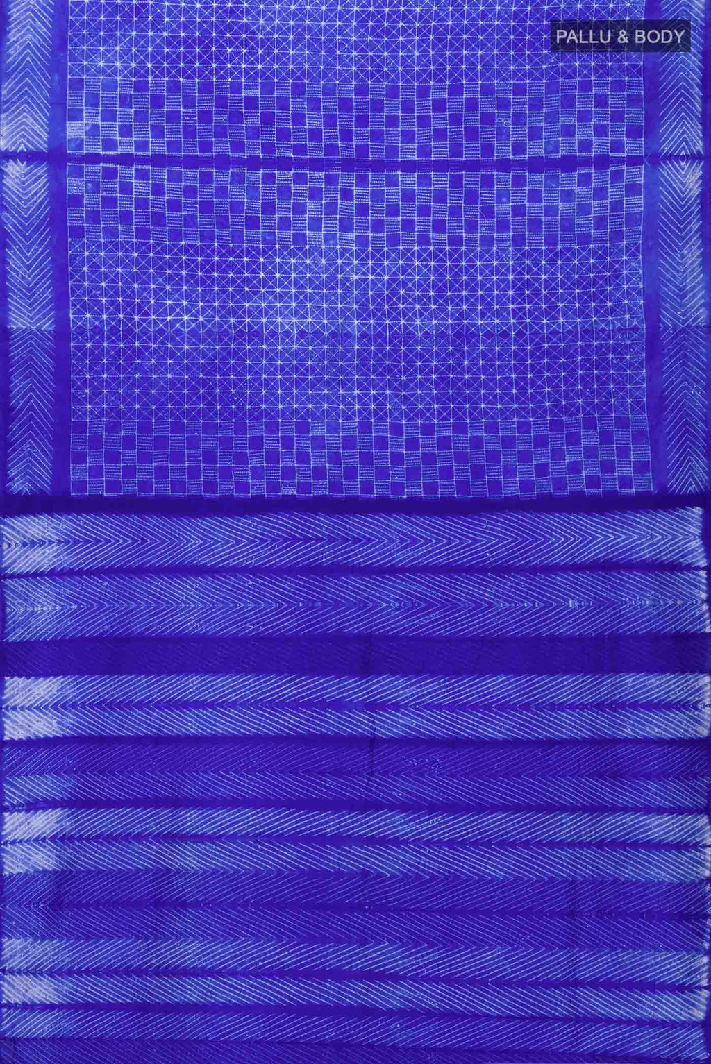 Blue Tussar Silk Saree