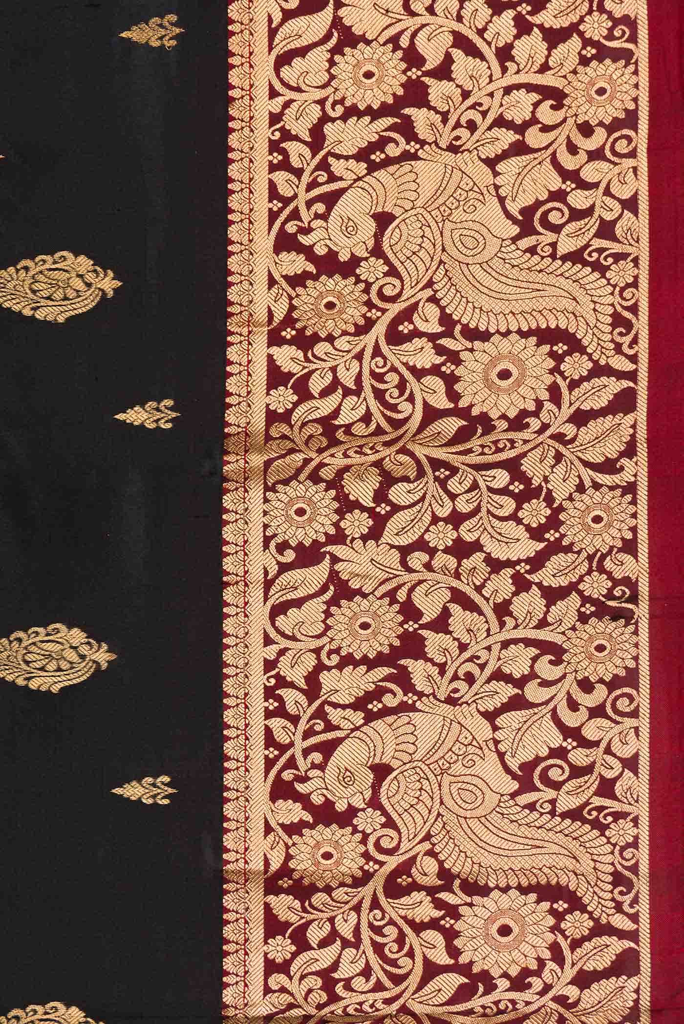 Black Kanchipuram Silk Saree