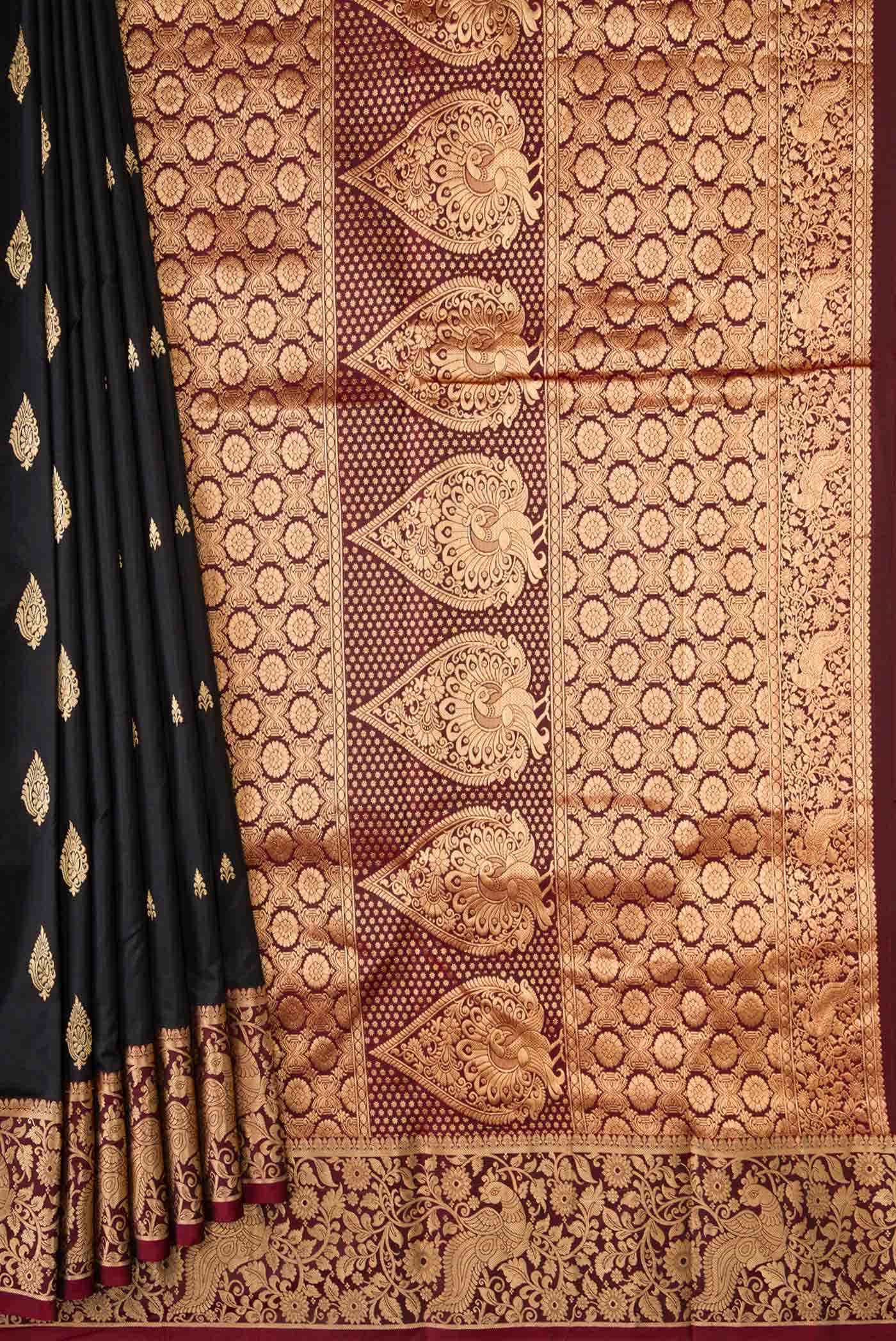 Black Kanchipuram Silk Saree