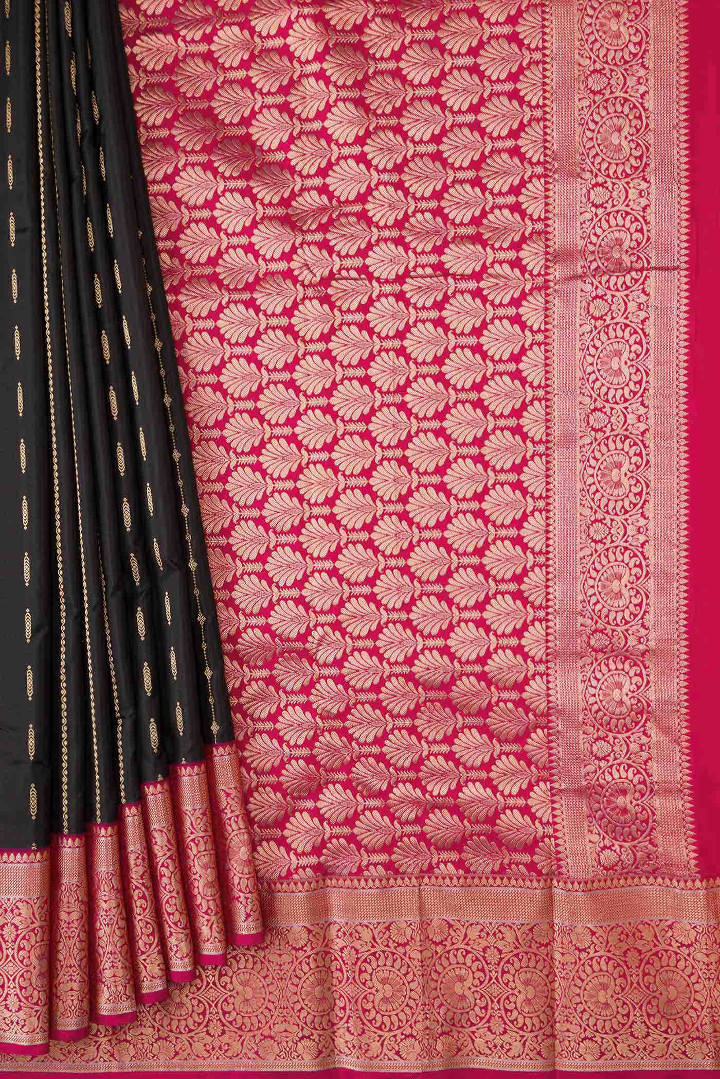 Black Kanchipuram Silk Saree