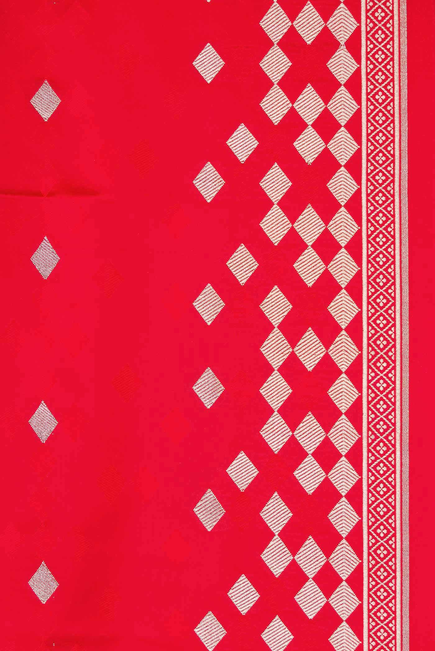 Red Dual Tone Blended Banarasi Silk Saree