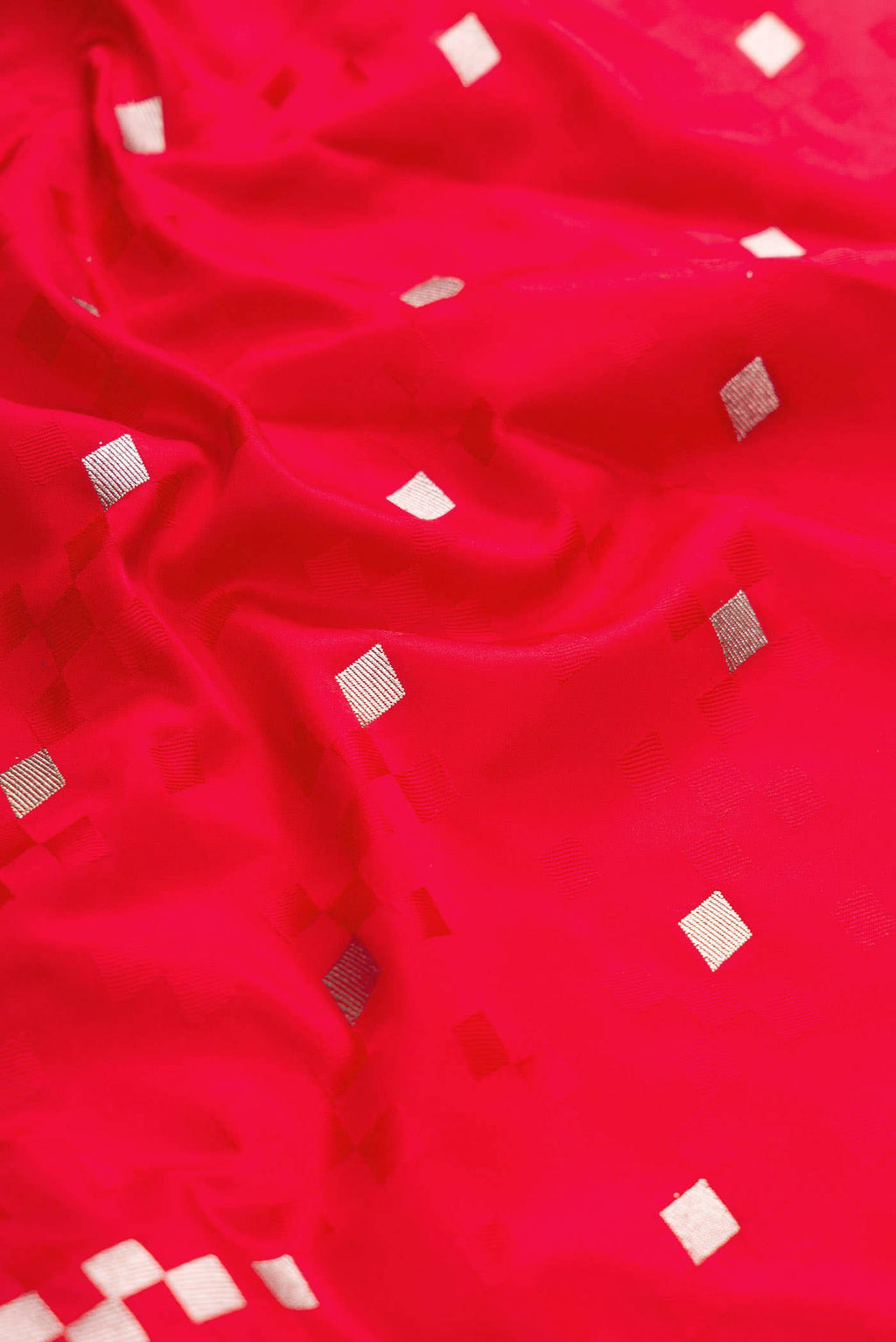 Red Dual Tone Blended Banarasi Silk Saree
