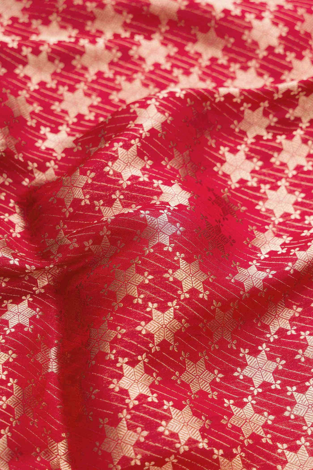 Red Dual Tone Banarasi Silk Saree