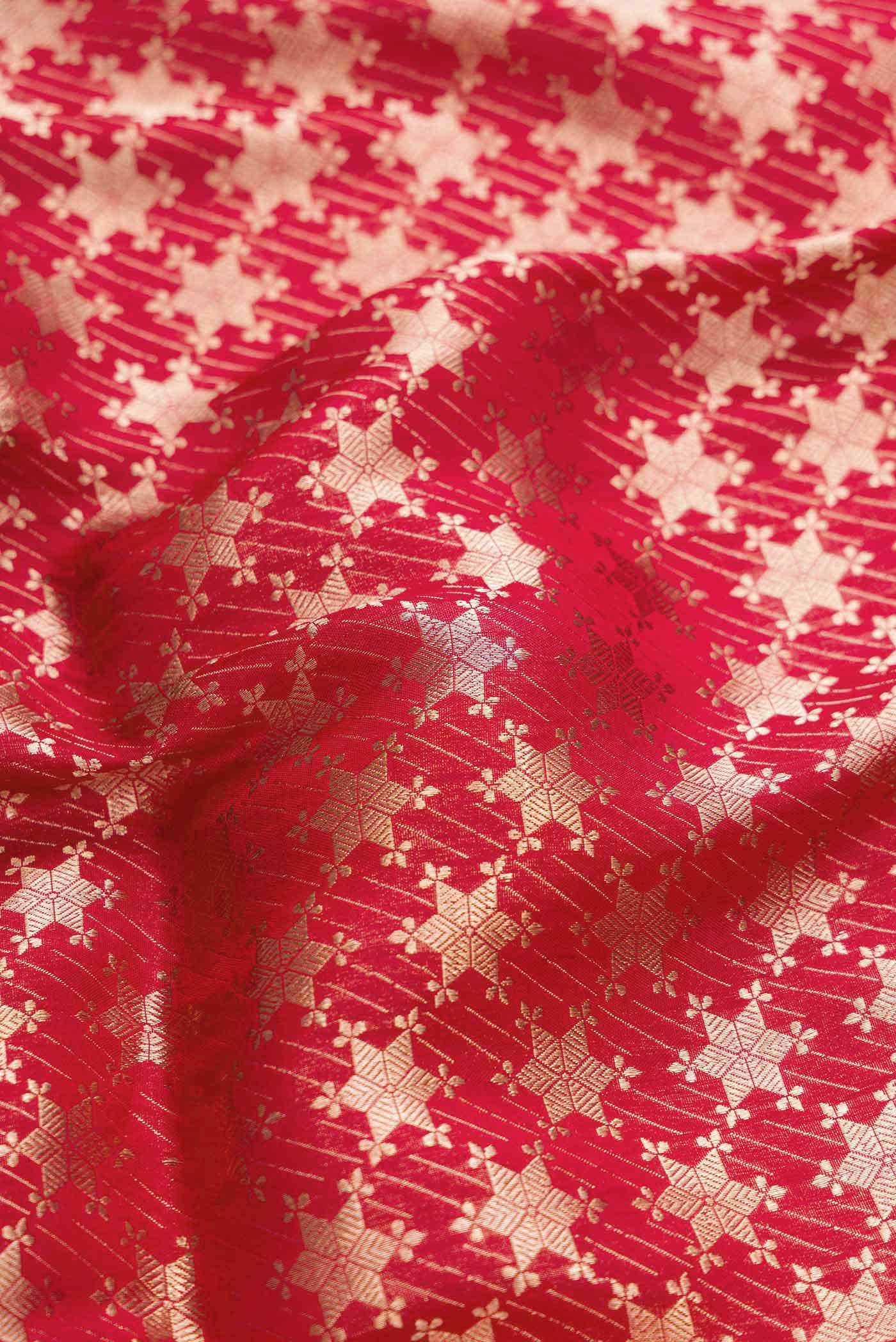 Red Dual Tone Banarasi Silk Saree