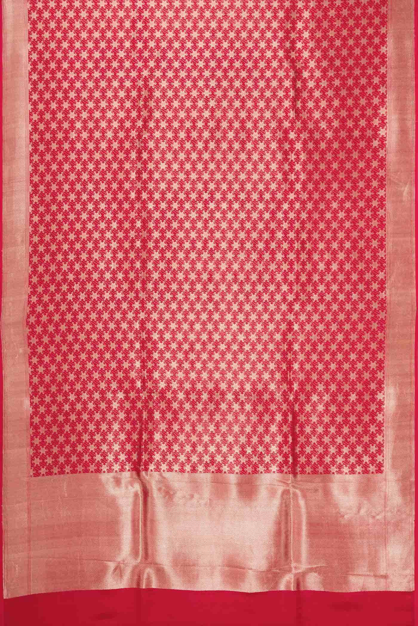 Red Dual Tone Banarasi Silk Saree