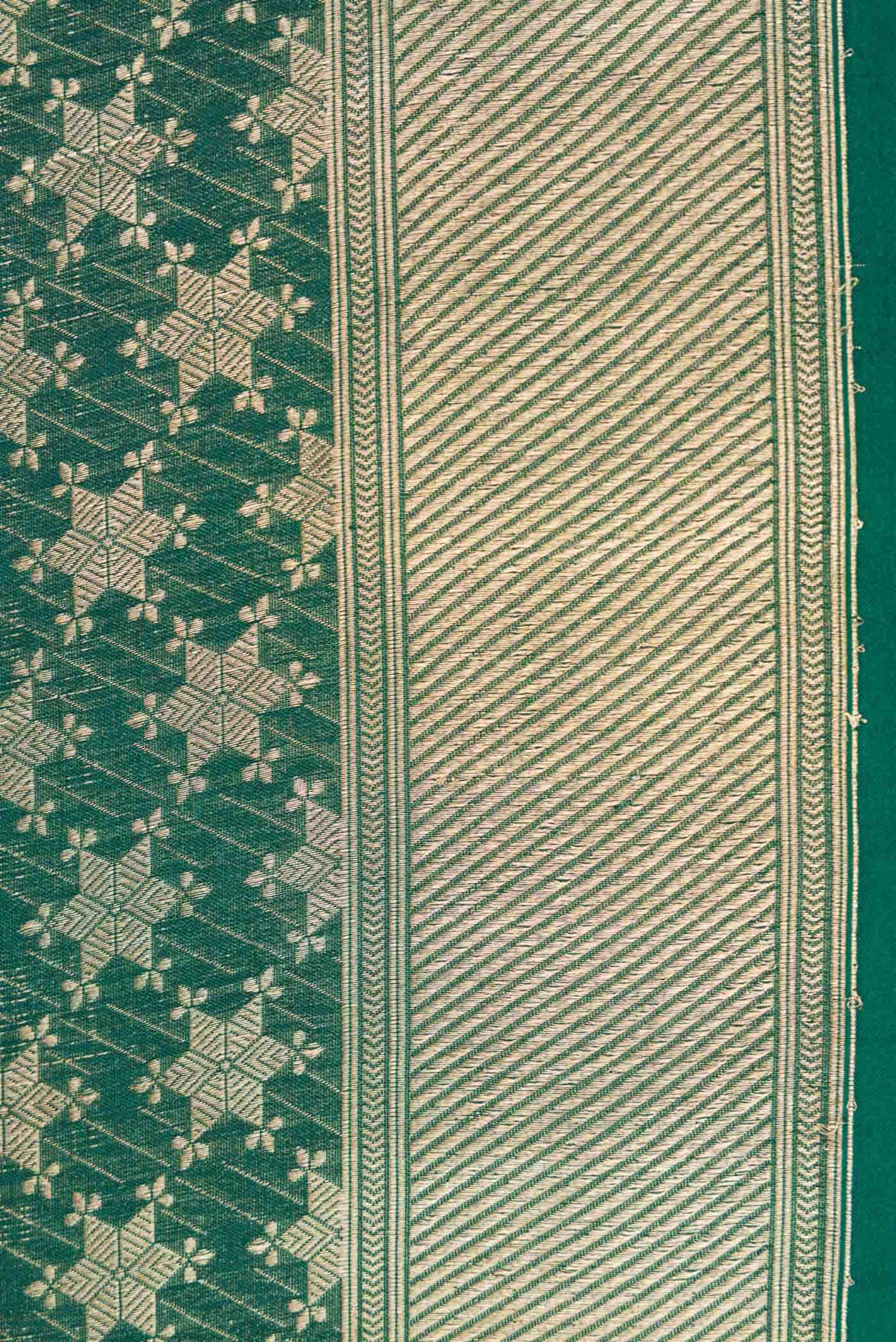 Green Dual Tone Banarasi Silk Saree
