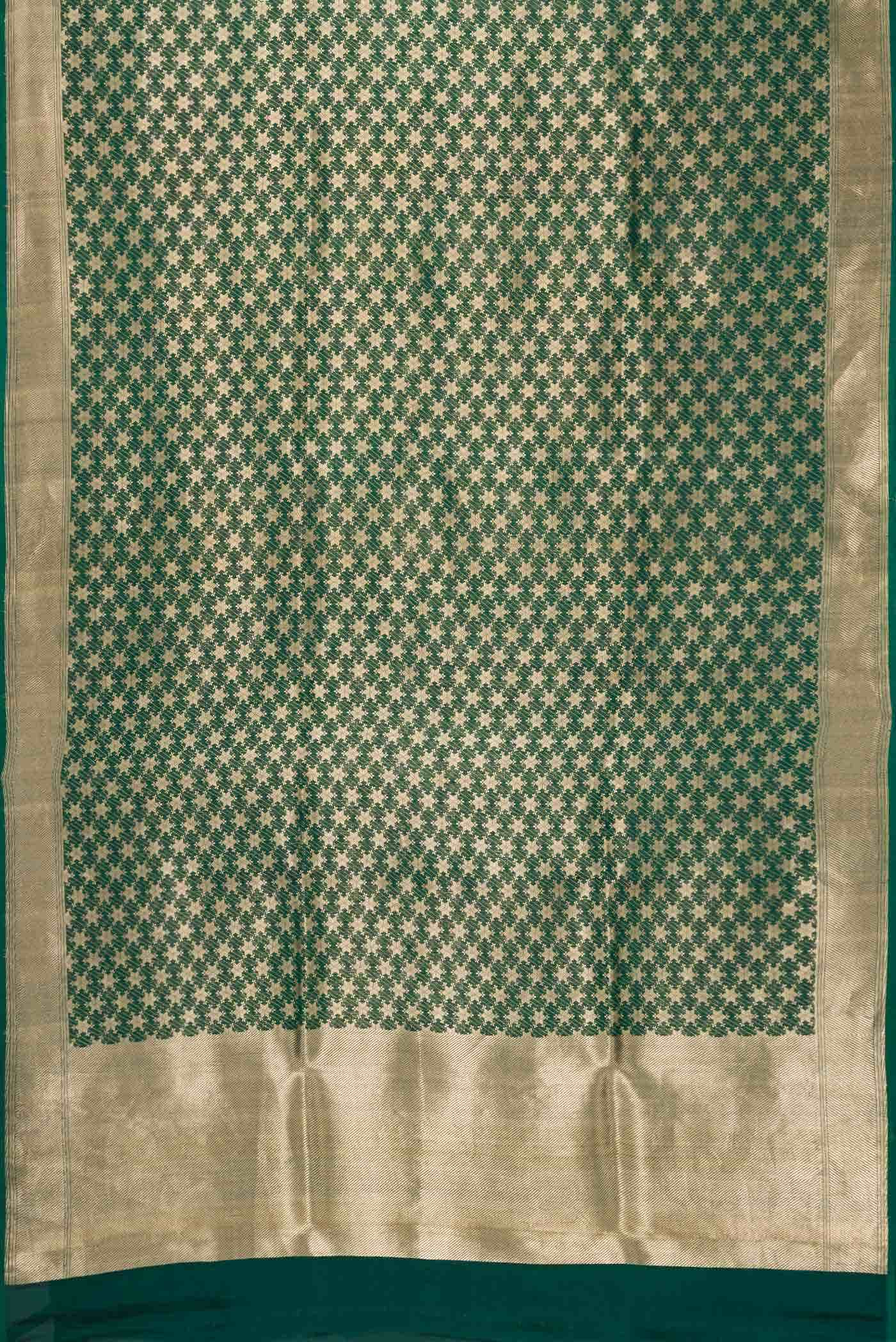 Green Dual Tone Banarasi Silk Saree