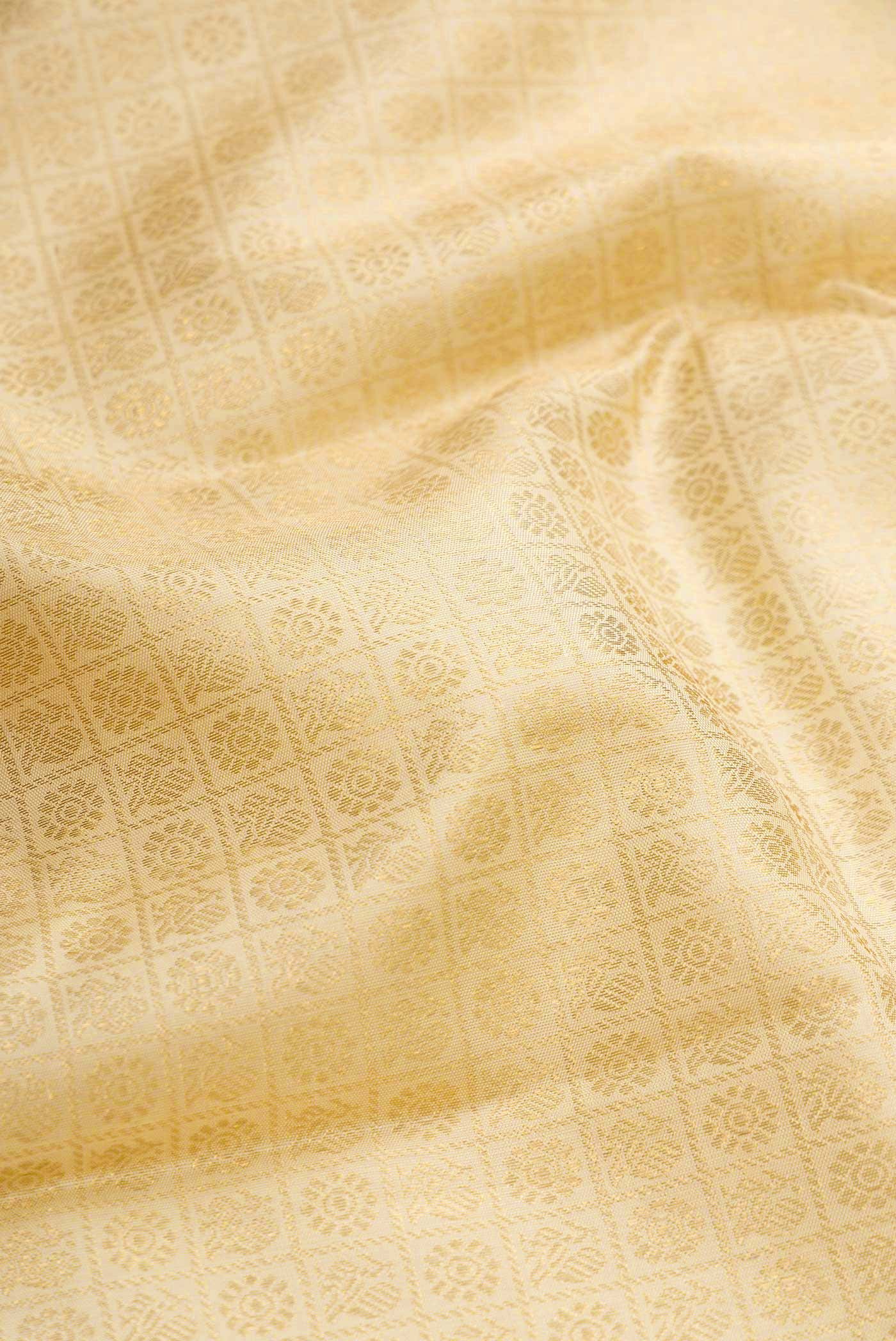 Pure Silk Pure Zari Sandal Kanchipuram Saree