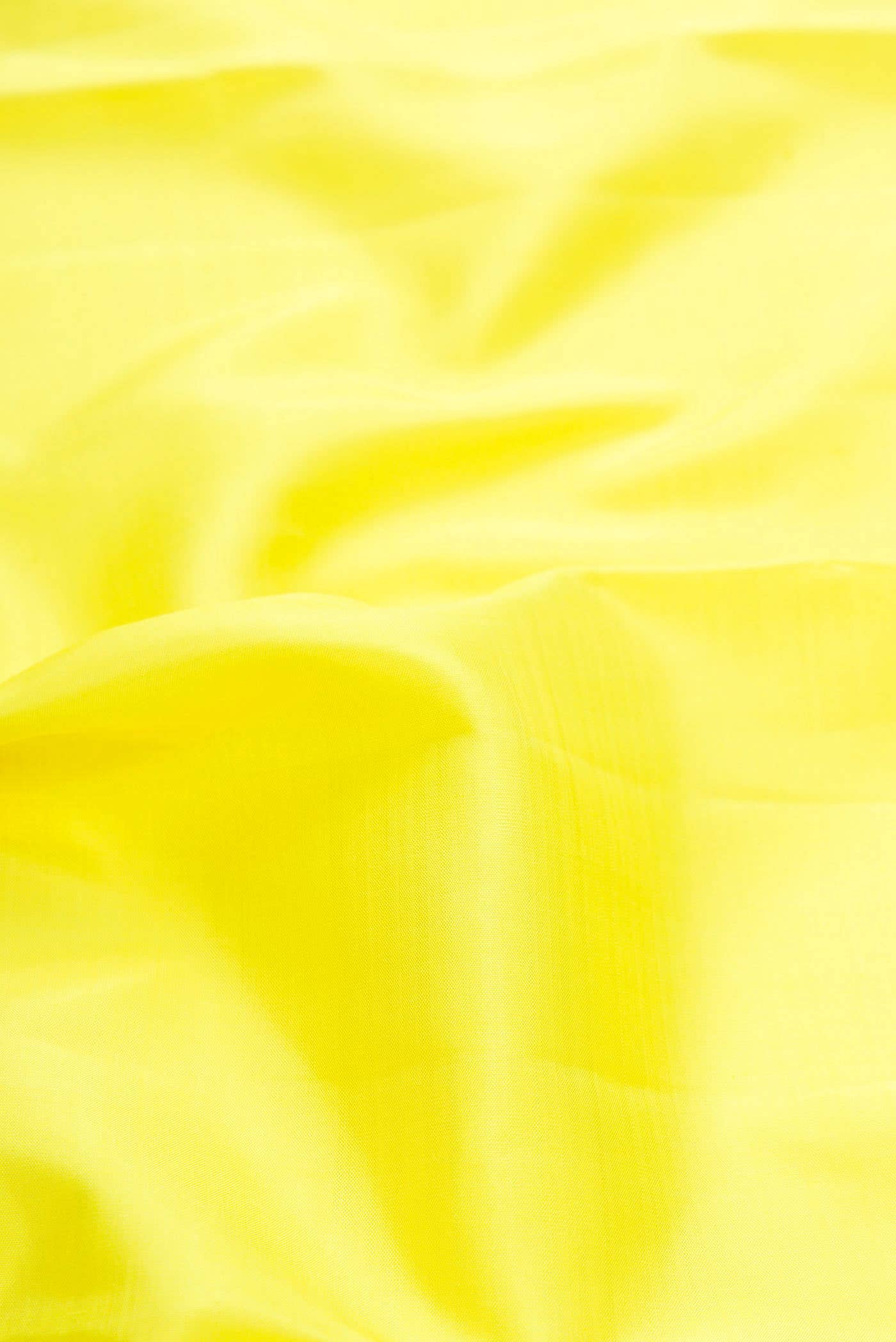 Pure Silk Pure Zari Lemon Yellow Kanchipuram Saree
