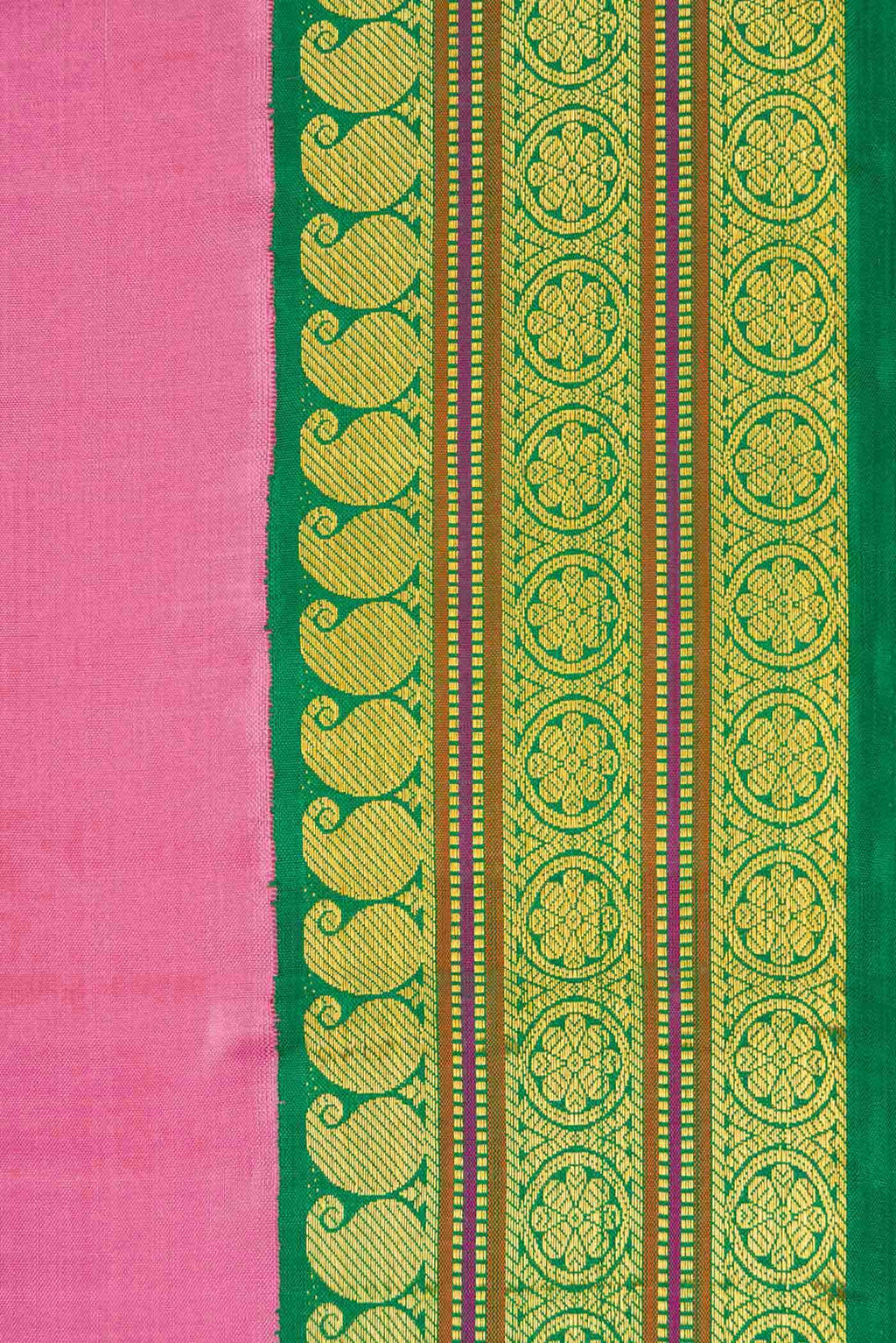 Pure Silk Pure Zari Lavender Dual Tone Kanchipuram Saree