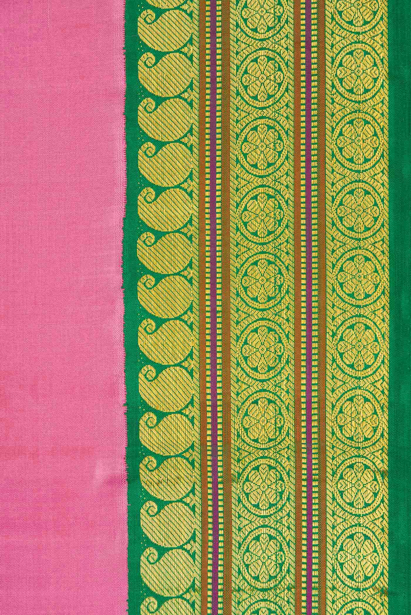 Pure Silk Pure Zari Lavender Dual Tone Kanchipuram Saree