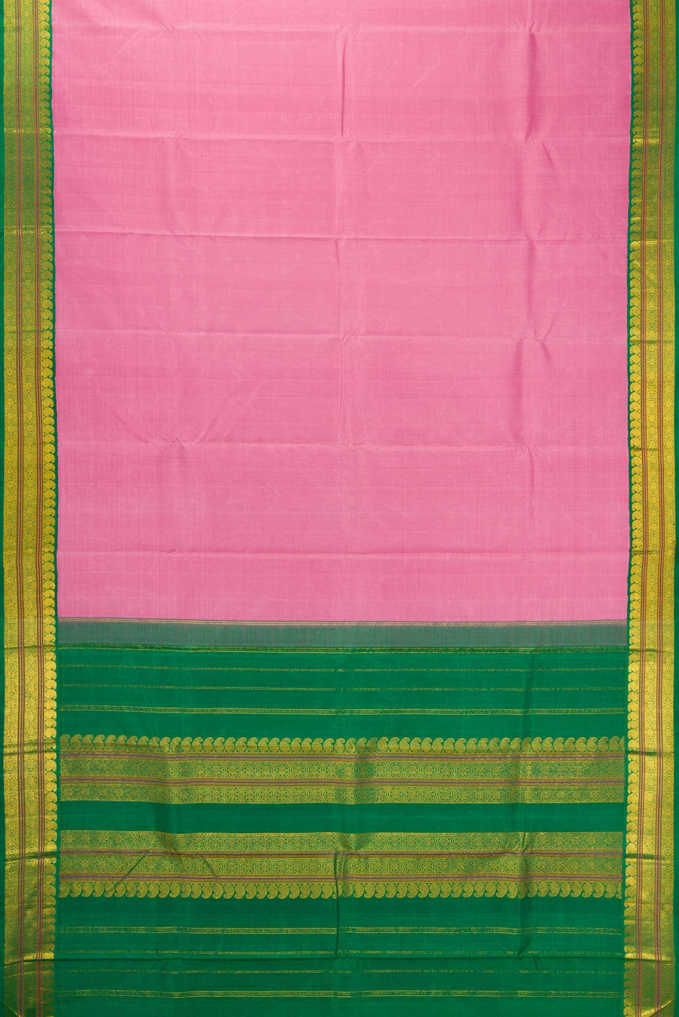 Pure Silk Pure Zari Lavender Dual Tone Kanchipuram Saree