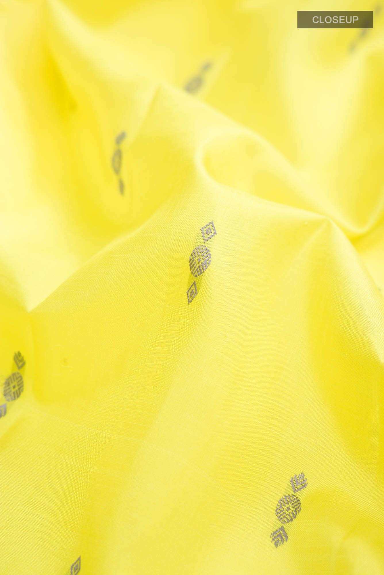 Lemon Yellow Kanchipuram Silk Saree