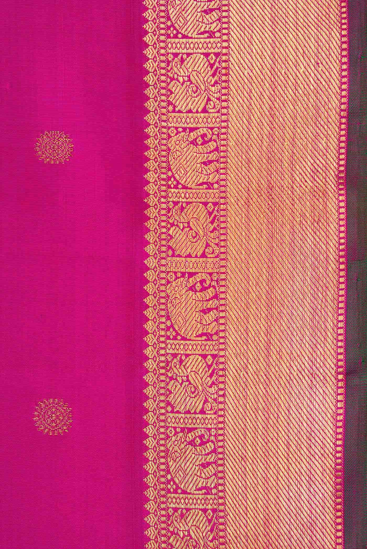 Pure Silk Pure Zari Pink Kanchipuram Saree