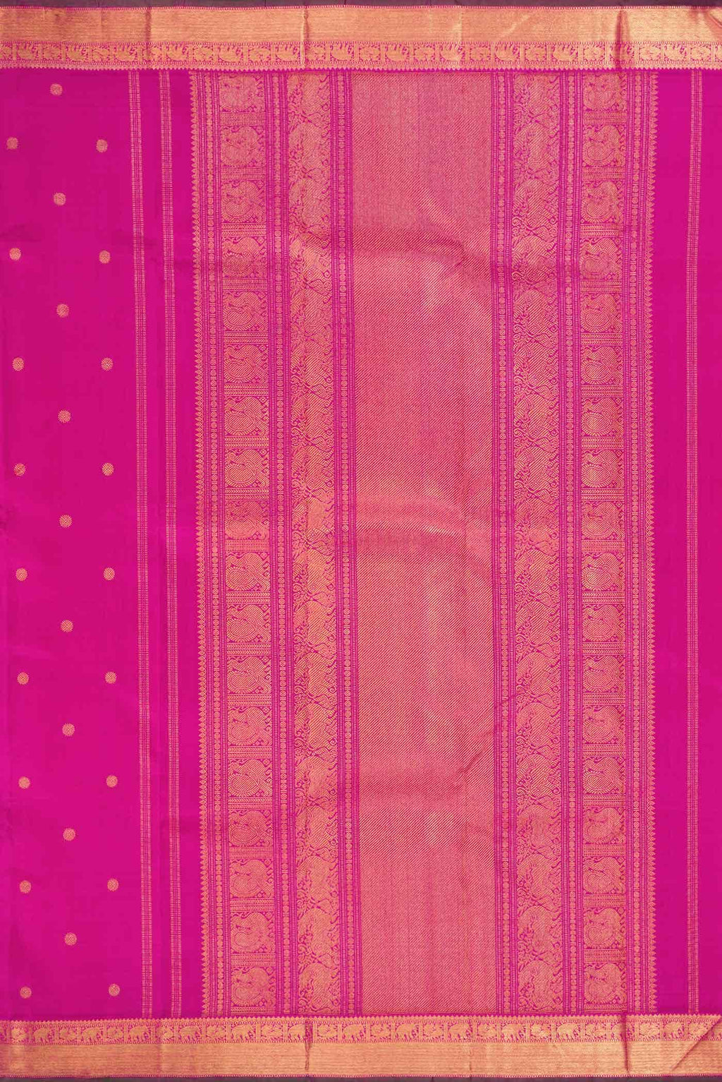 Pure Silk Pure Zari Pink Kanchipuram Saree