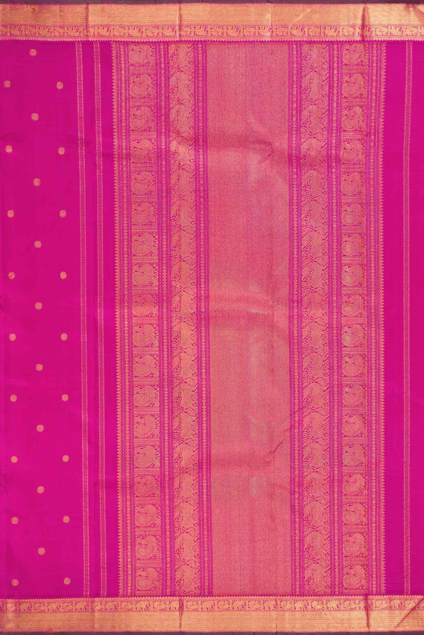 Pure Silk Pure Zari Pink Kanchipuram Saree