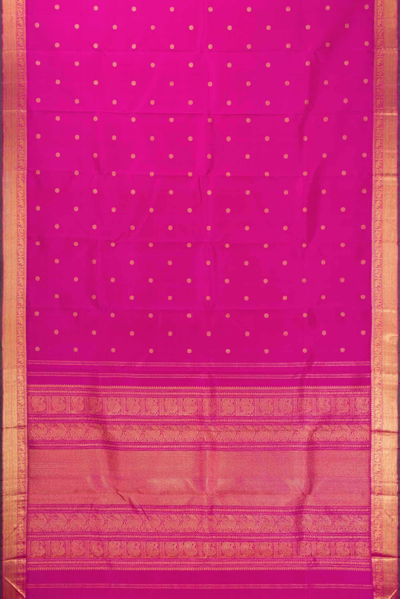 Pure Silk Pure Zari Pink Kanchipuram Saree