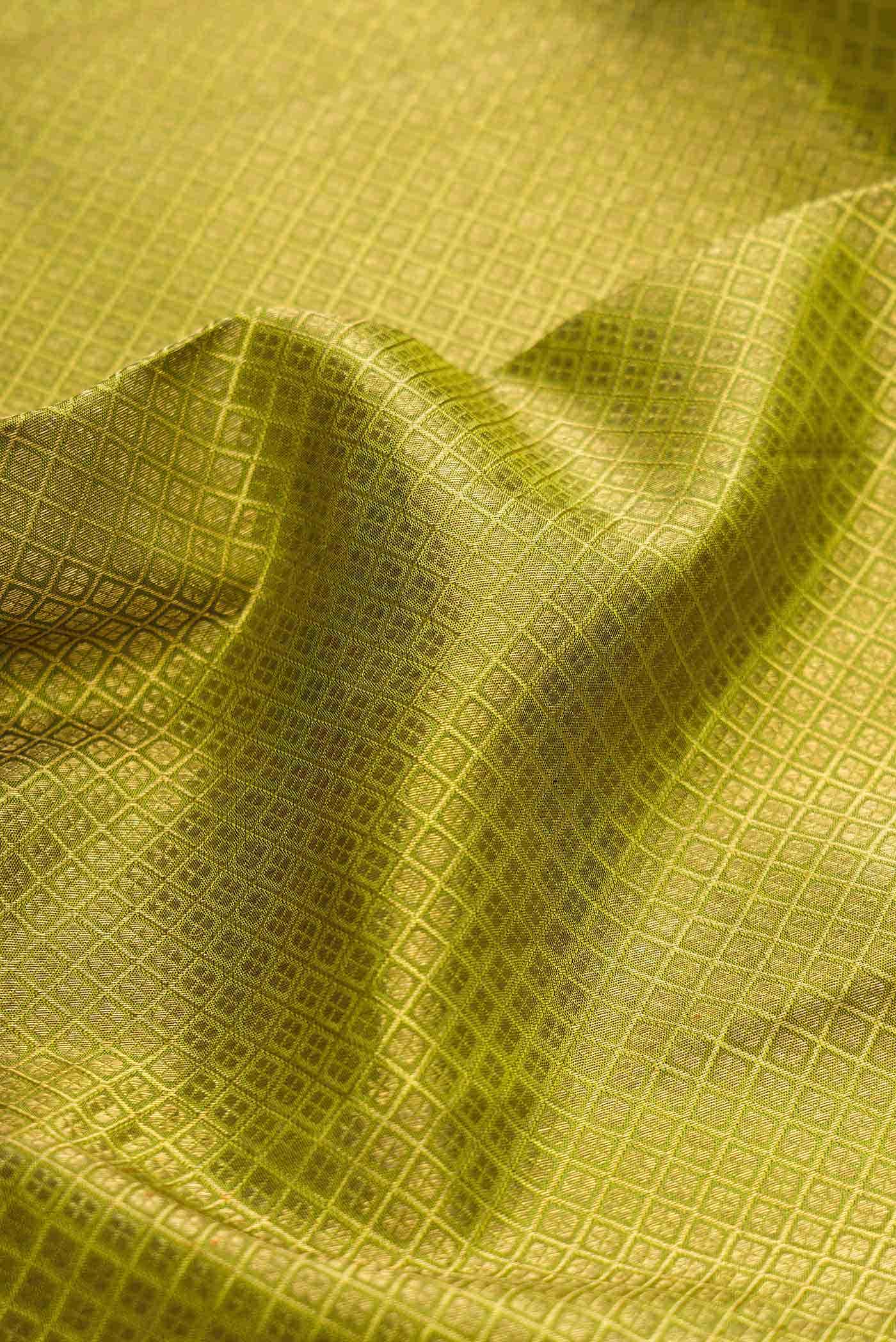 Pure Silk Pure Zari Green Kanchipuram Saree