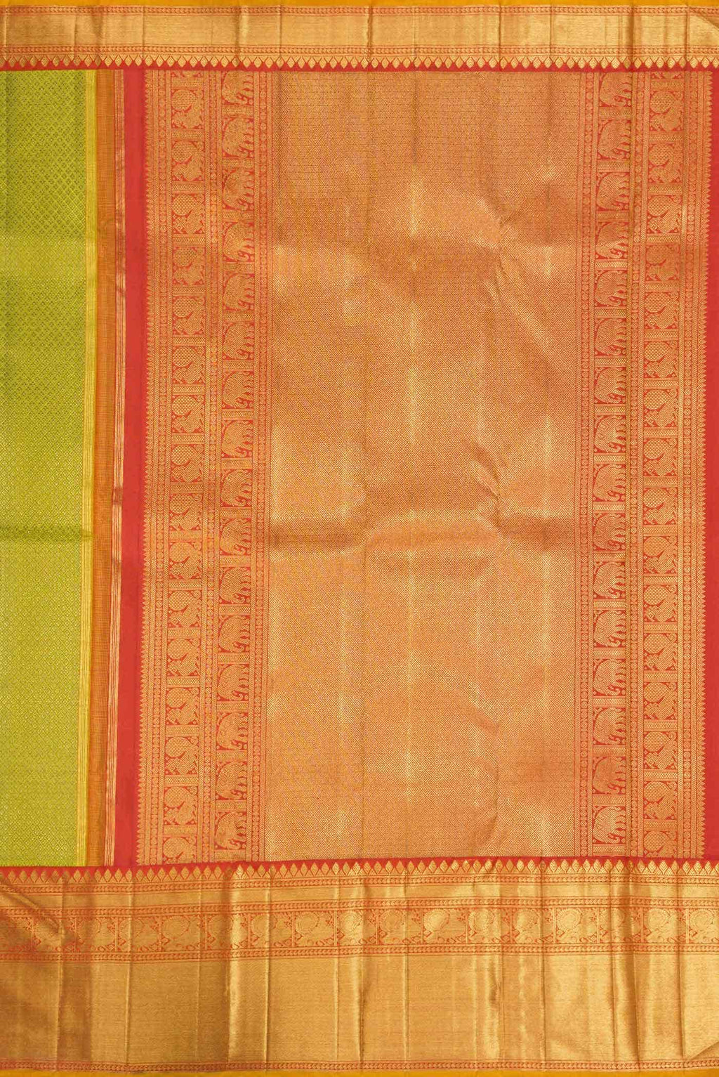Pure Silk Pure Zari Green Kanchipuram Saree