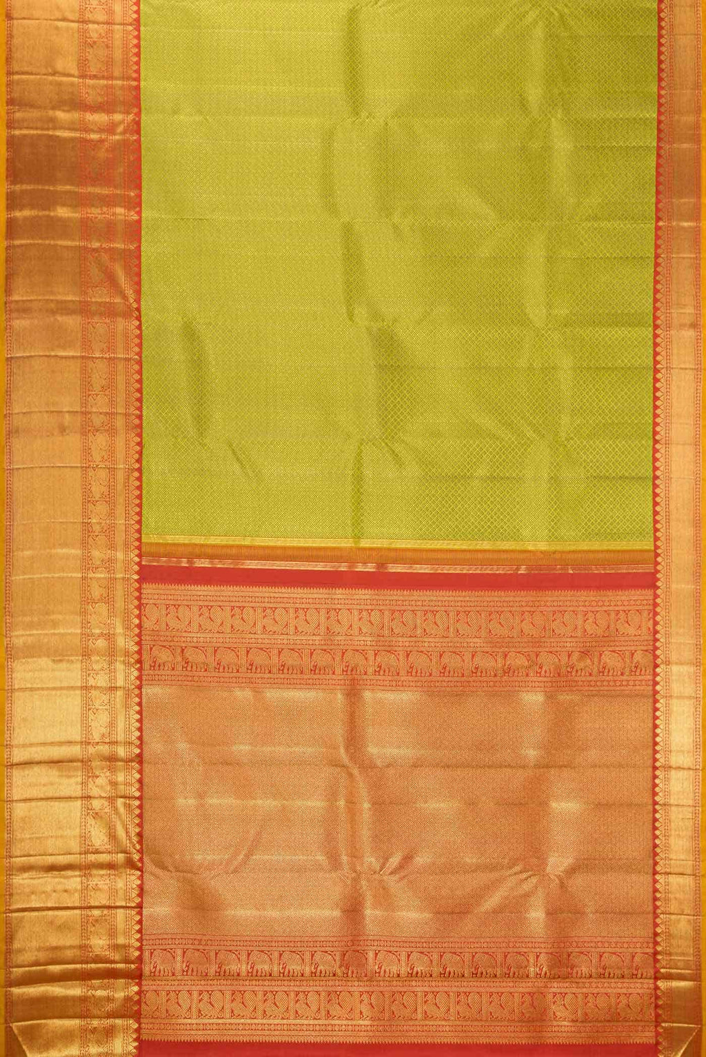 Pure Silk Pure Zari Green Kanchipuram Saree