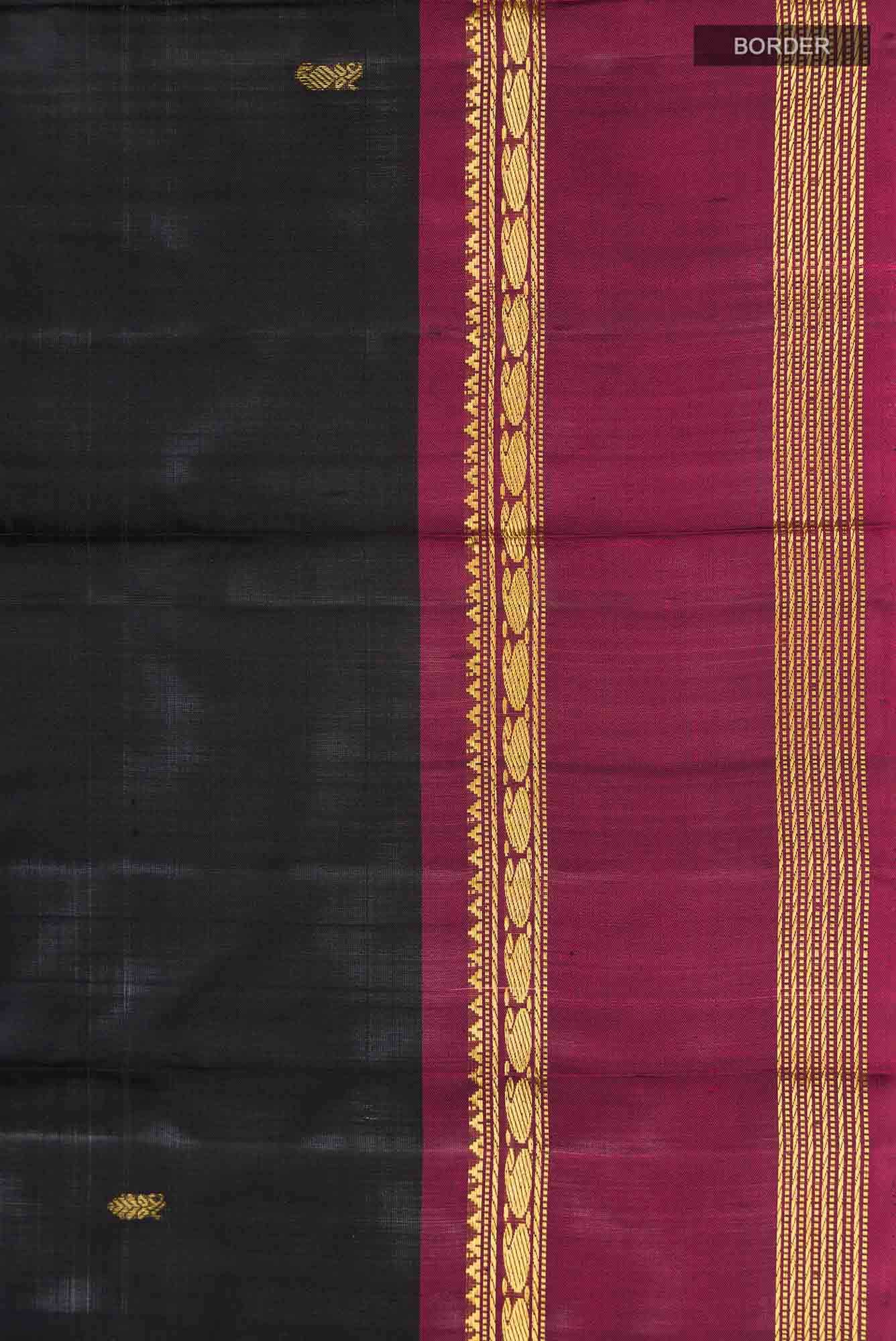 Black Kanchipuram Silk Saree