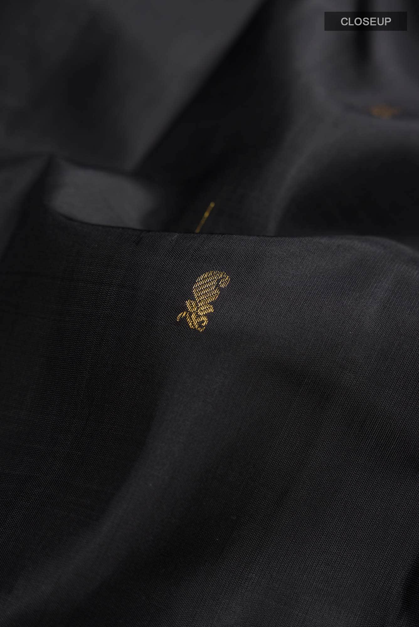 Black Kanchipuram Silk Saree