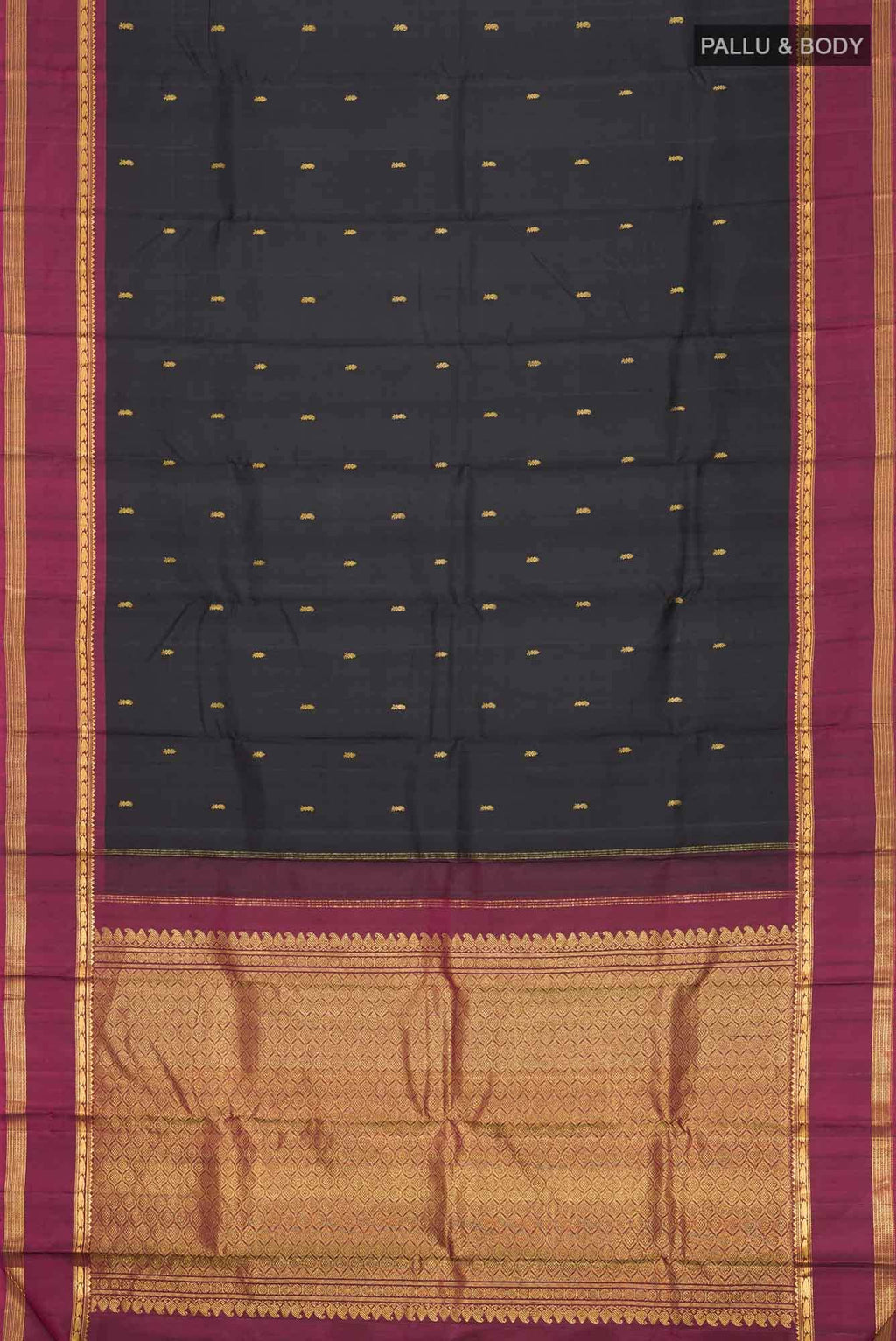 Black Kanchipuram Silk Saree