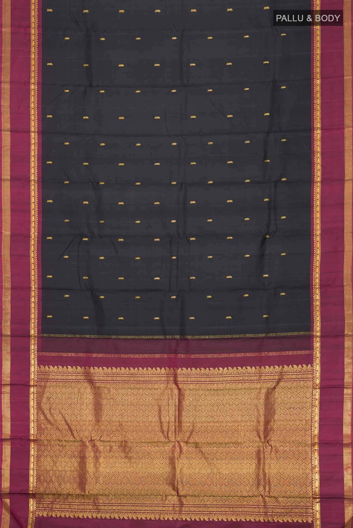 Black Kanchipuram Silk Saree
