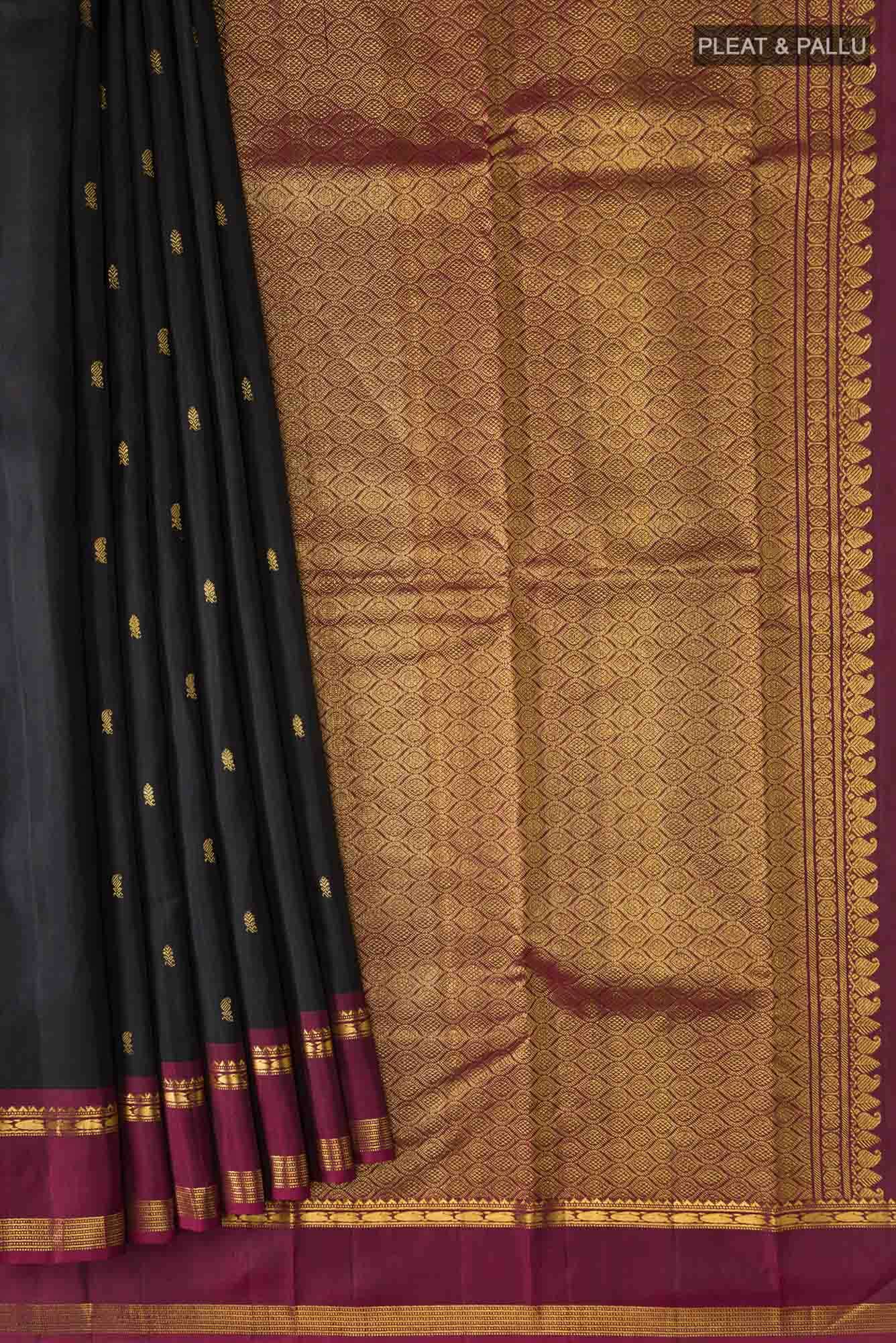 Black Kanchipuram Silk Saree