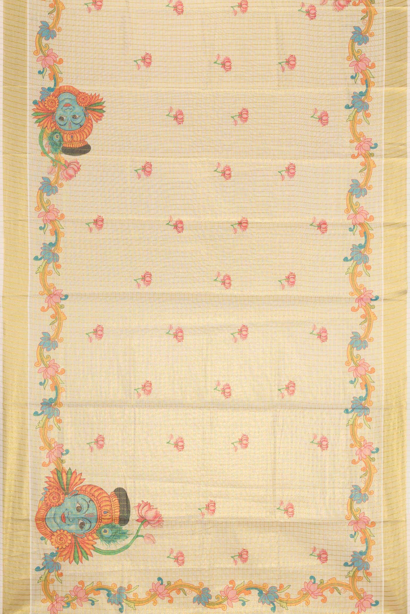 Sandal Dual Tone Kerala Cotton Saree