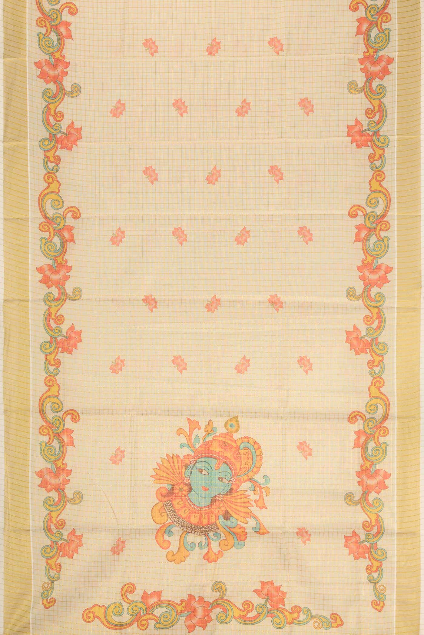 Sandal Dual Tone Kerala Cotton Saree