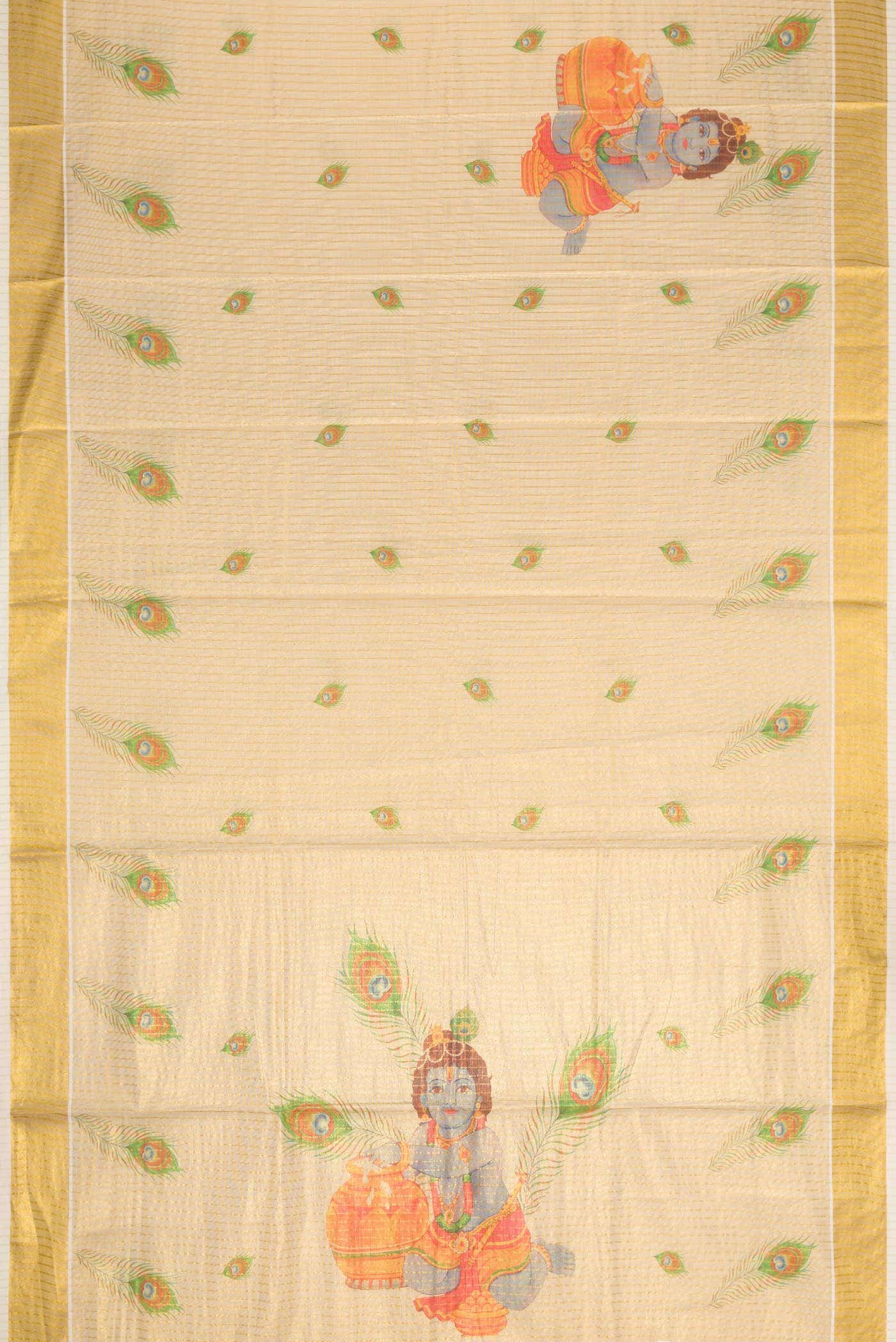 Gold Dual Tone Kerala Cotton Saree