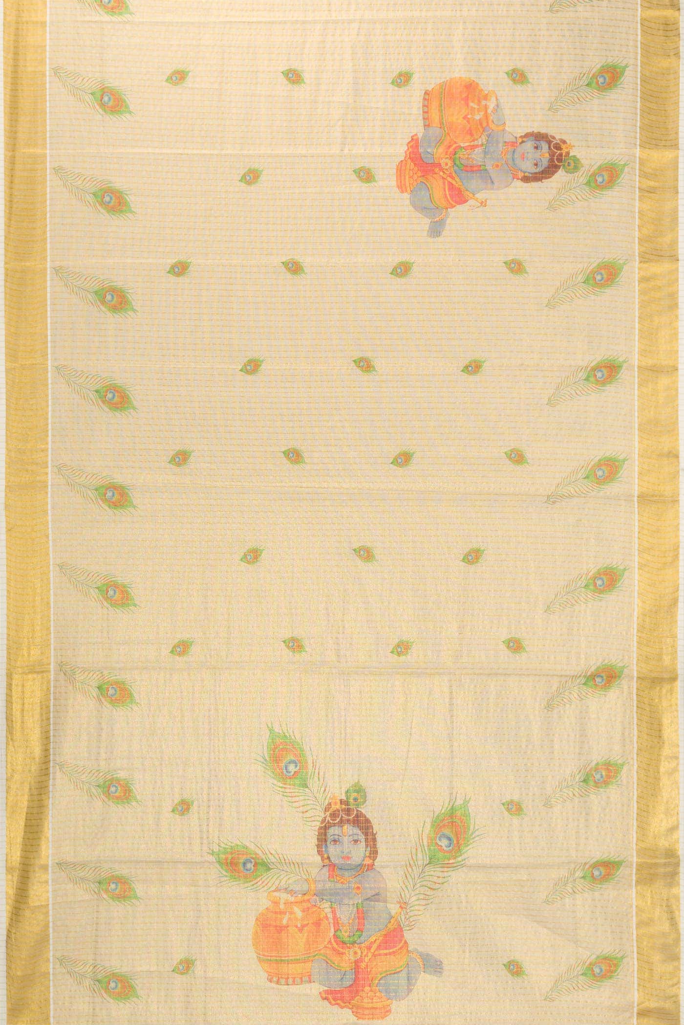 Gold Dual Tone Kerala Cotton Saree