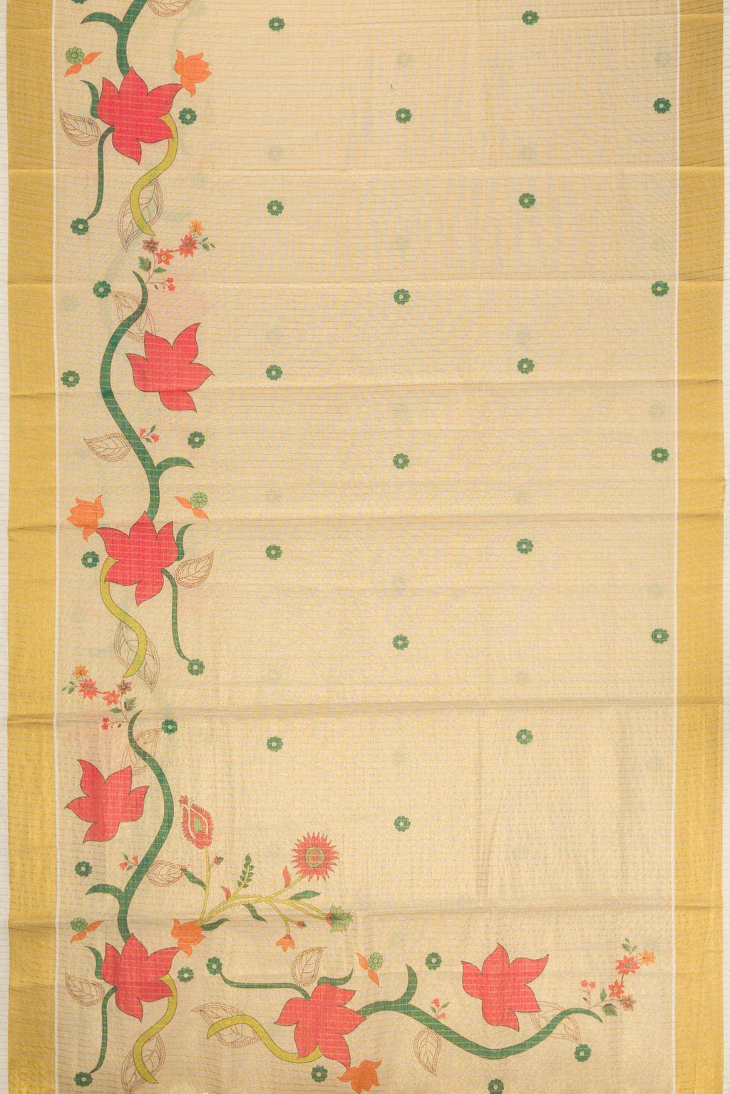 Sandal Dual Tone Kerala Cotton Saree