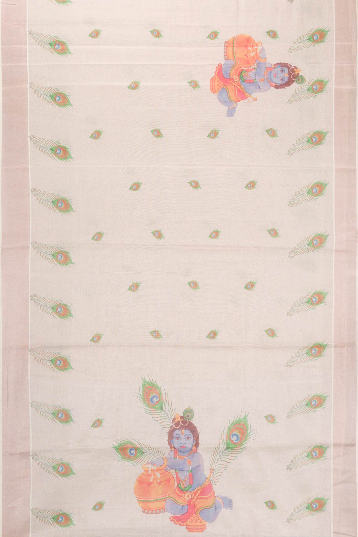 Pink Dual Tone Kerala Cotton Saree