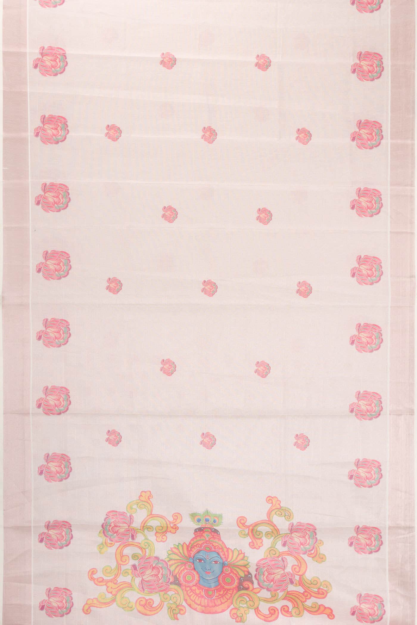 Rose Gold Kerala Cotton Saree