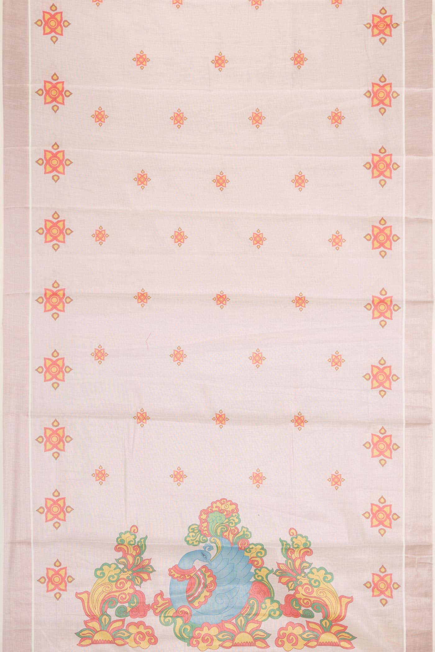 Rose pink Dual Tone Kerala Cotton Saree