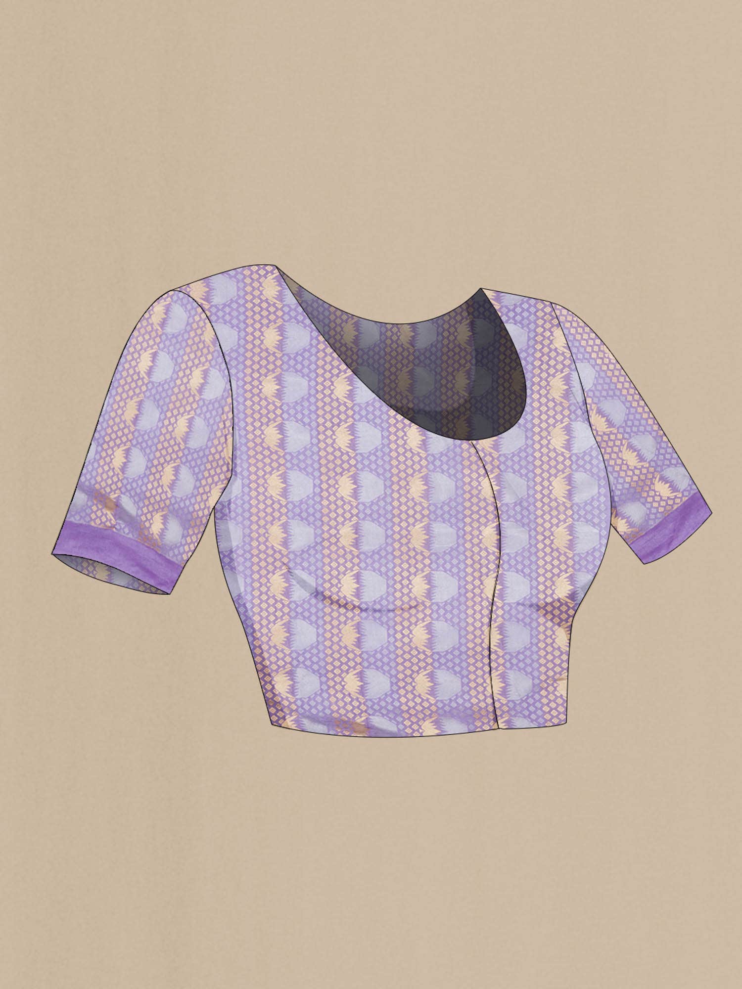 Lavender Tissue Silk Saree