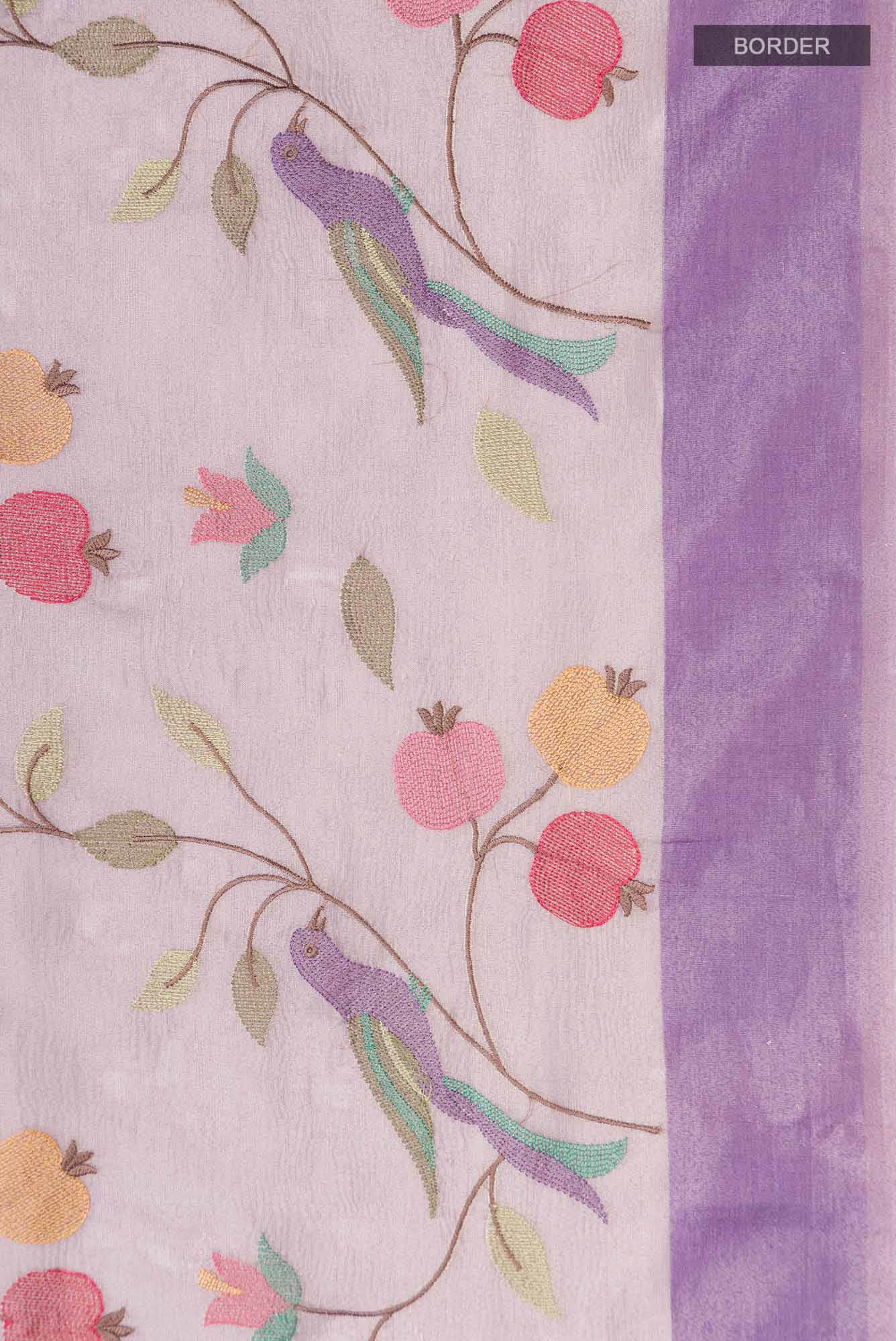 Lavender Tissue Silk Saree