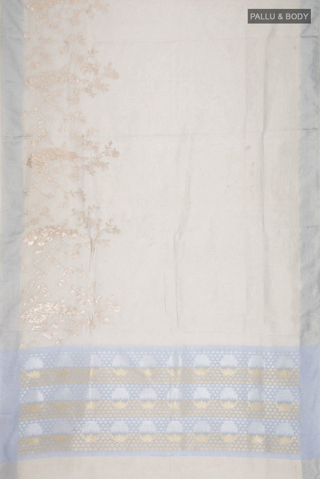 Grey Tissue Silk Saree