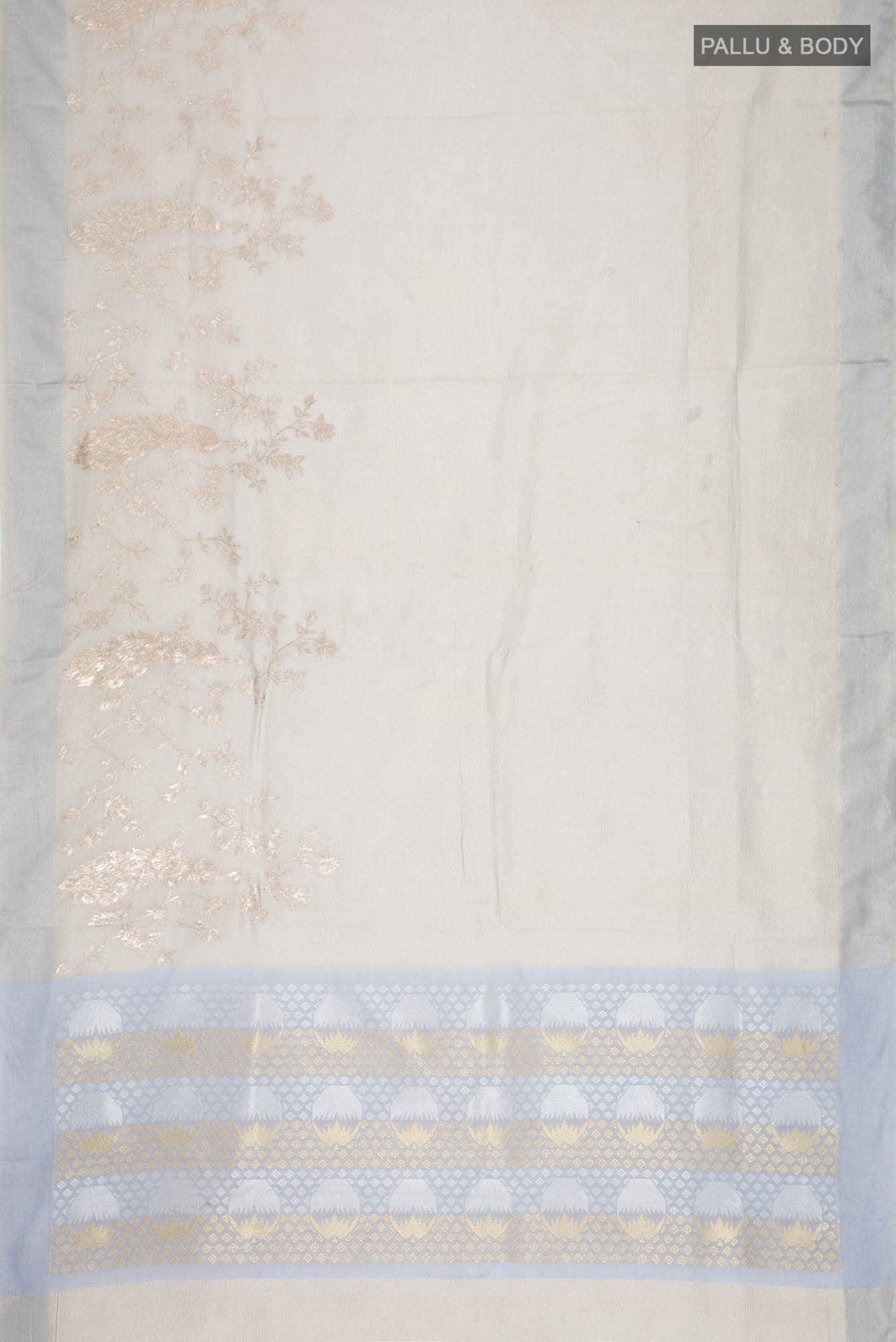 Grey Tissue Silk Saree