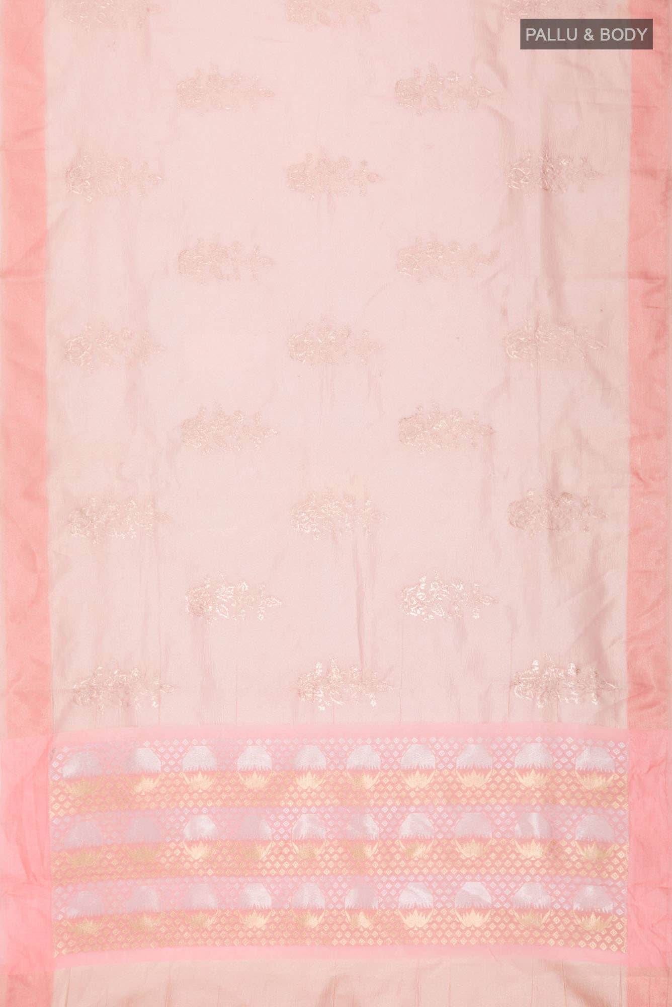 Peach Tissue Silk Saree