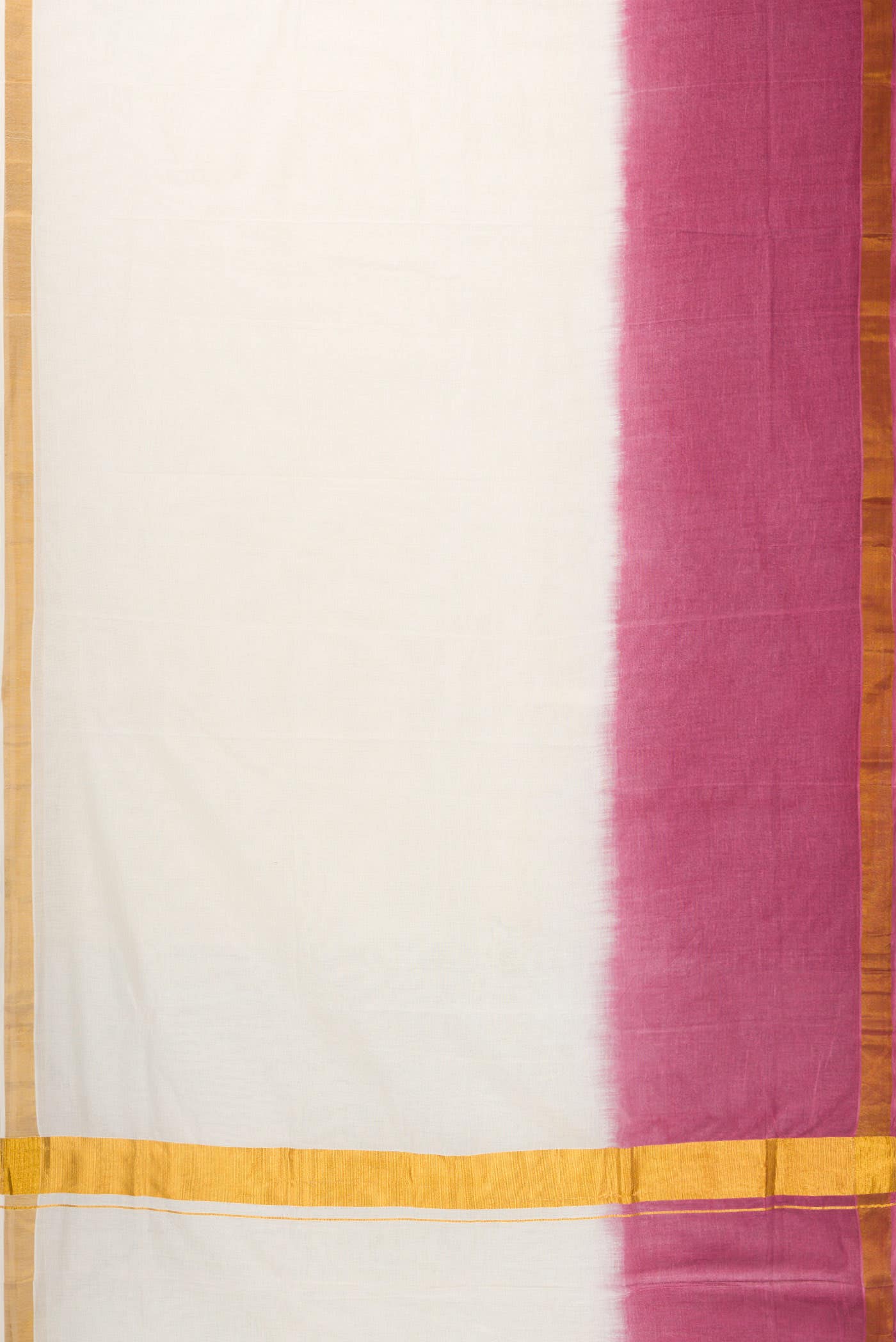 Off White Kerala Cotton Saree