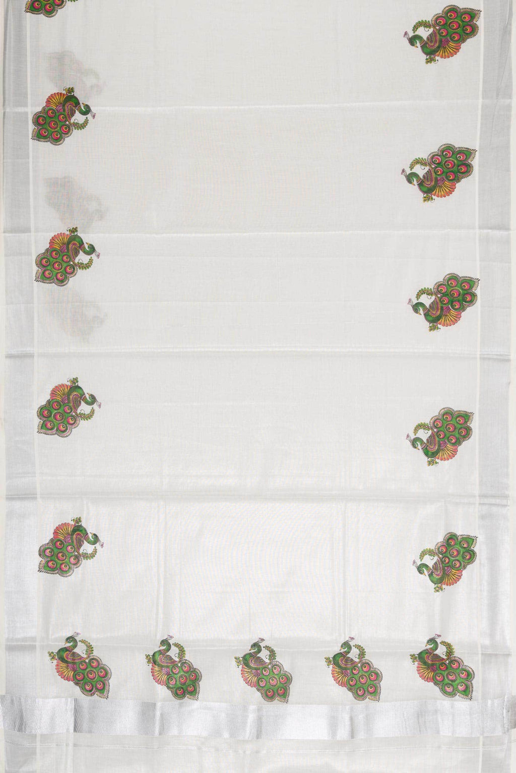 Grey Dual Tone Kerala Cotton Saree