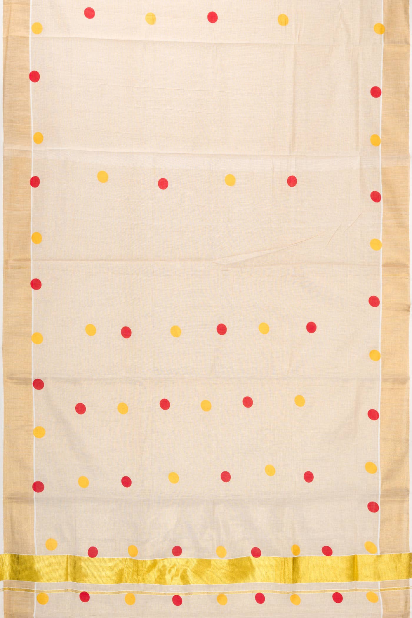 Gold Dual Tone Kerala Cotton Saree