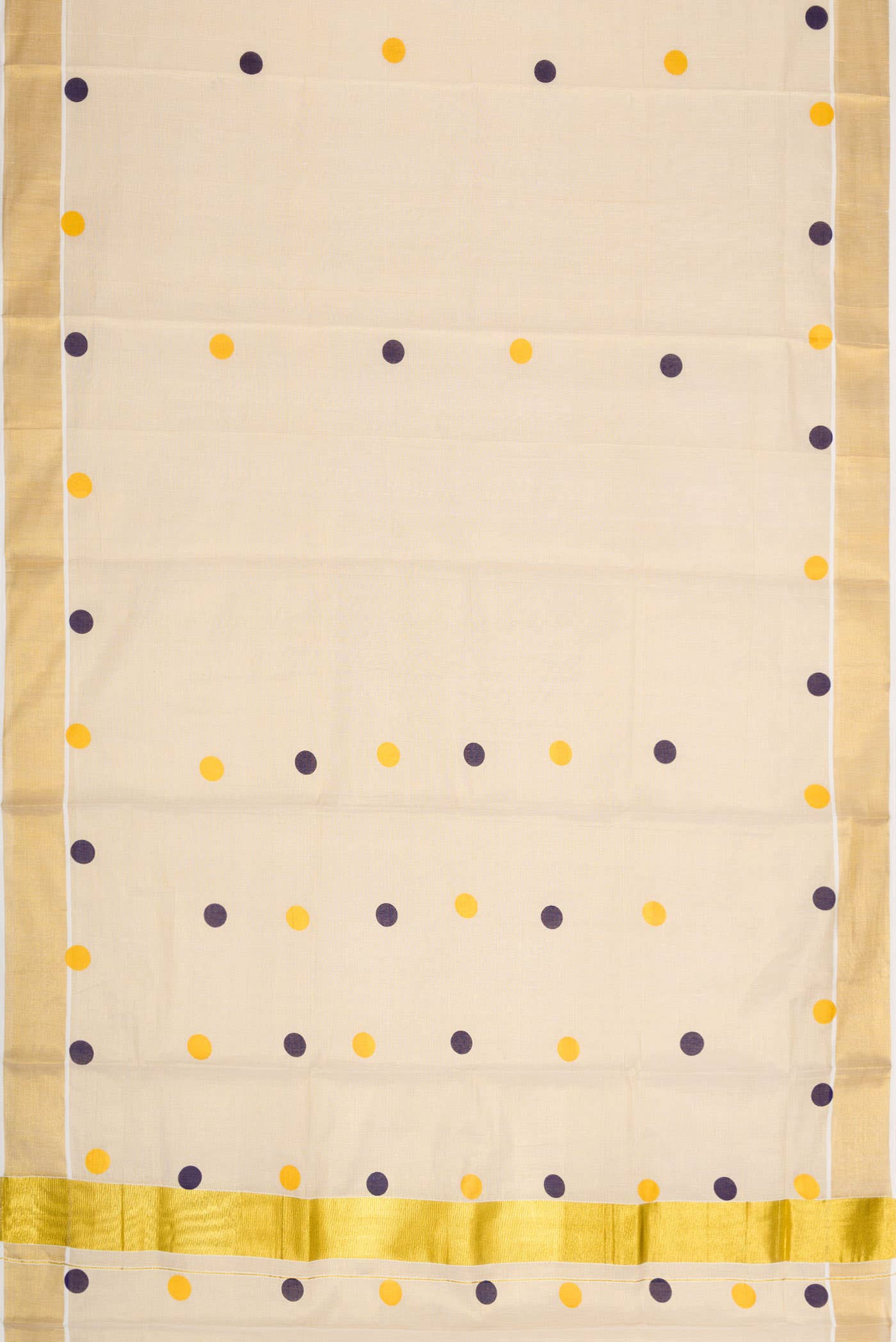 Gold Dual Tone Kerala Cotton Saree